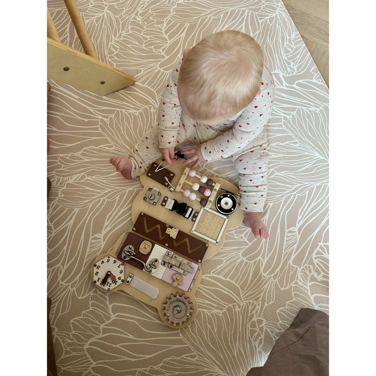 HEMMINGSEN Kids Brown Acttivity Board Bear Portable