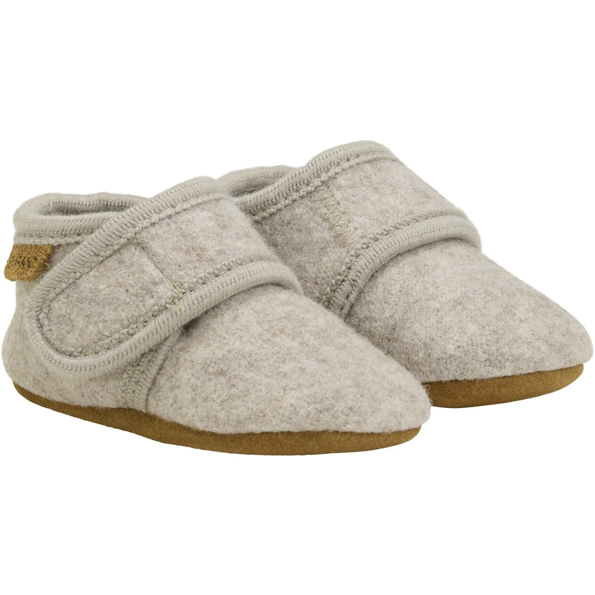 En Fant Baby Wool Slippers Sand Melange