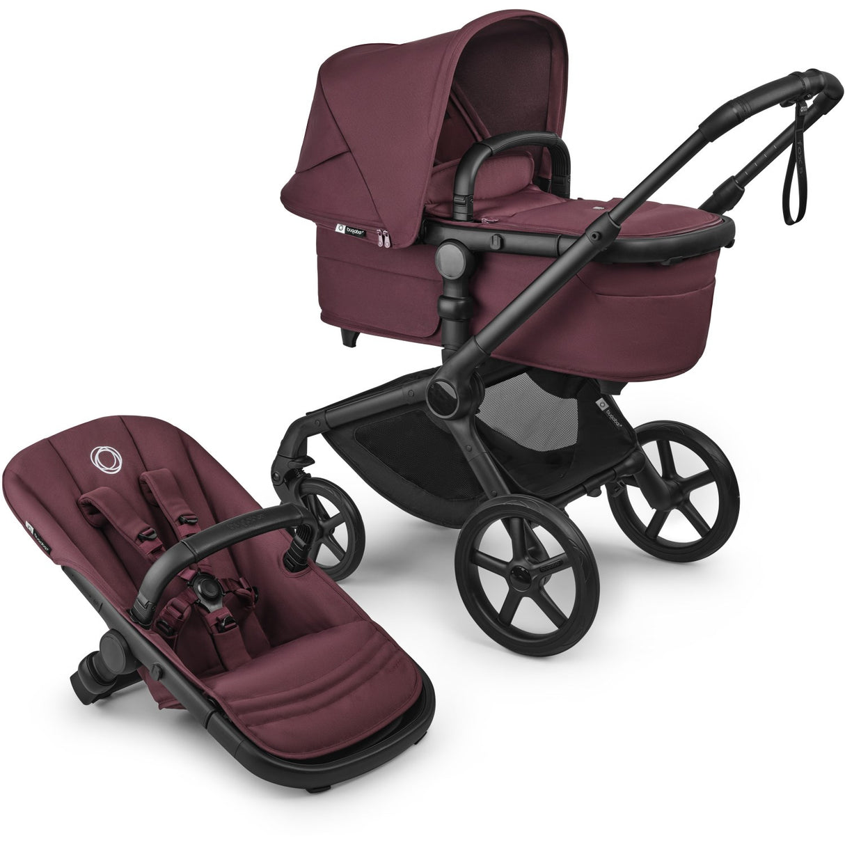 Bugaboo Fox 5 Renew Complete Black/Dark Cherry-Dark Cherry