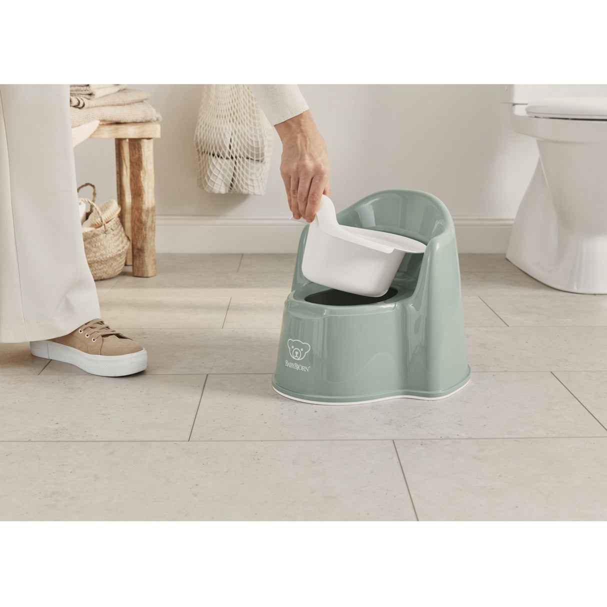 BabyBjörn Grey Green/White Potty