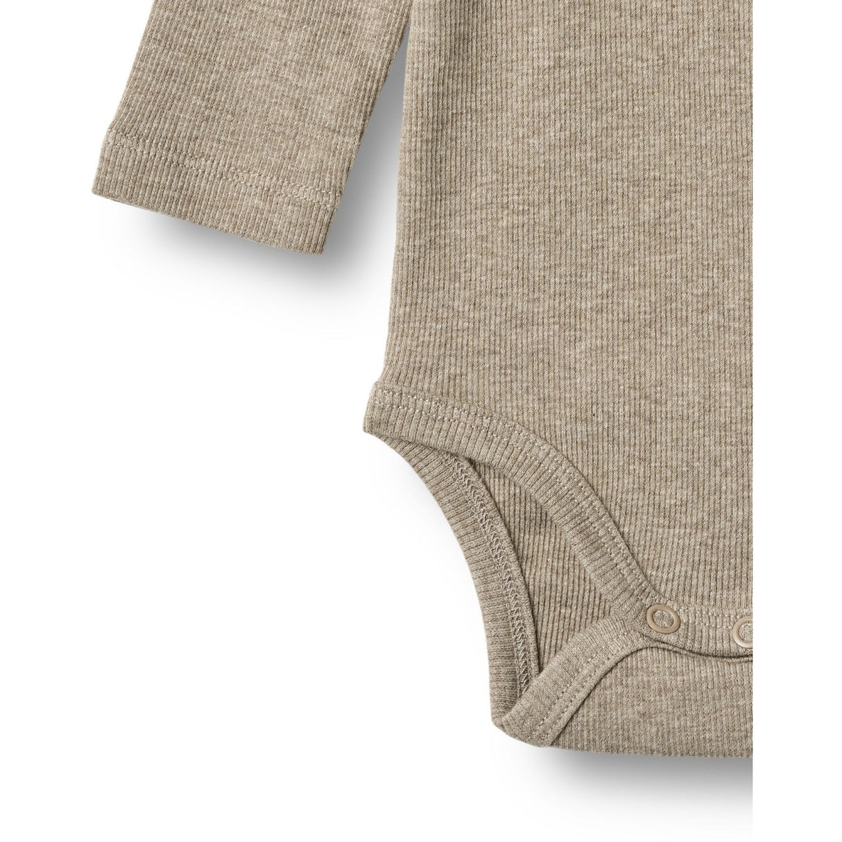 Wheat Gravel Melange Rib Body L/S Spencer