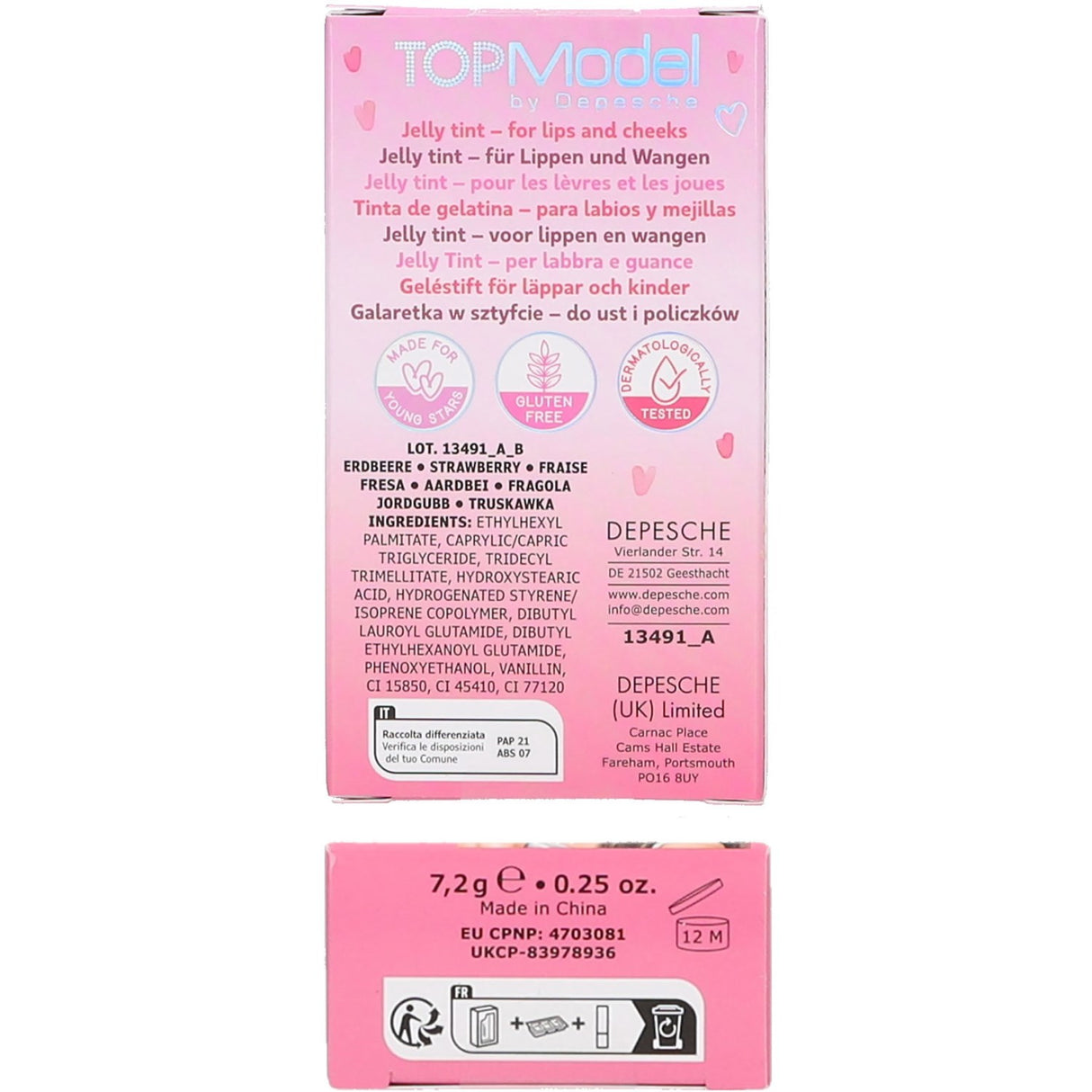 TOPModel Beauty And Me Jelly Stick Cheeks & Lips Pink