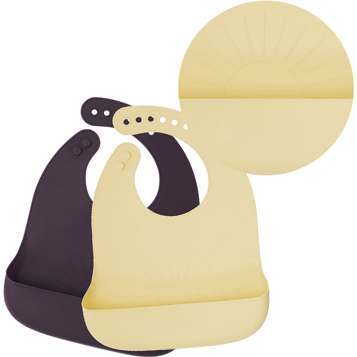 By Lille Vilde Vanilla & Plum Bibs - Sun 2pcs