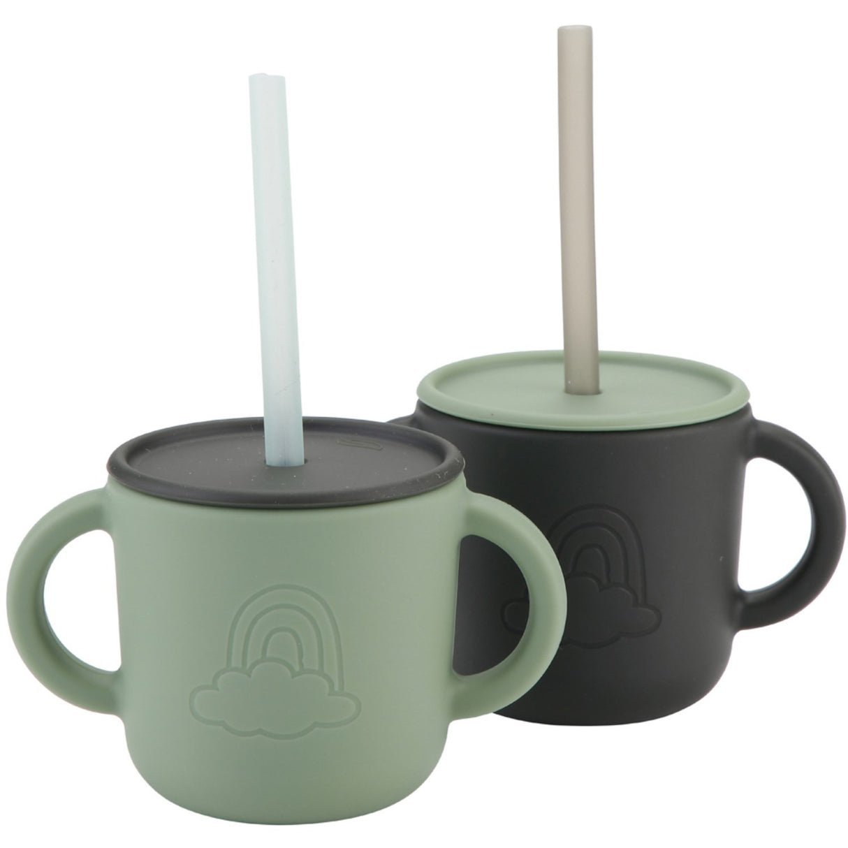 By Lille Vilde Sage & Forest Cups W/lids 2pcs