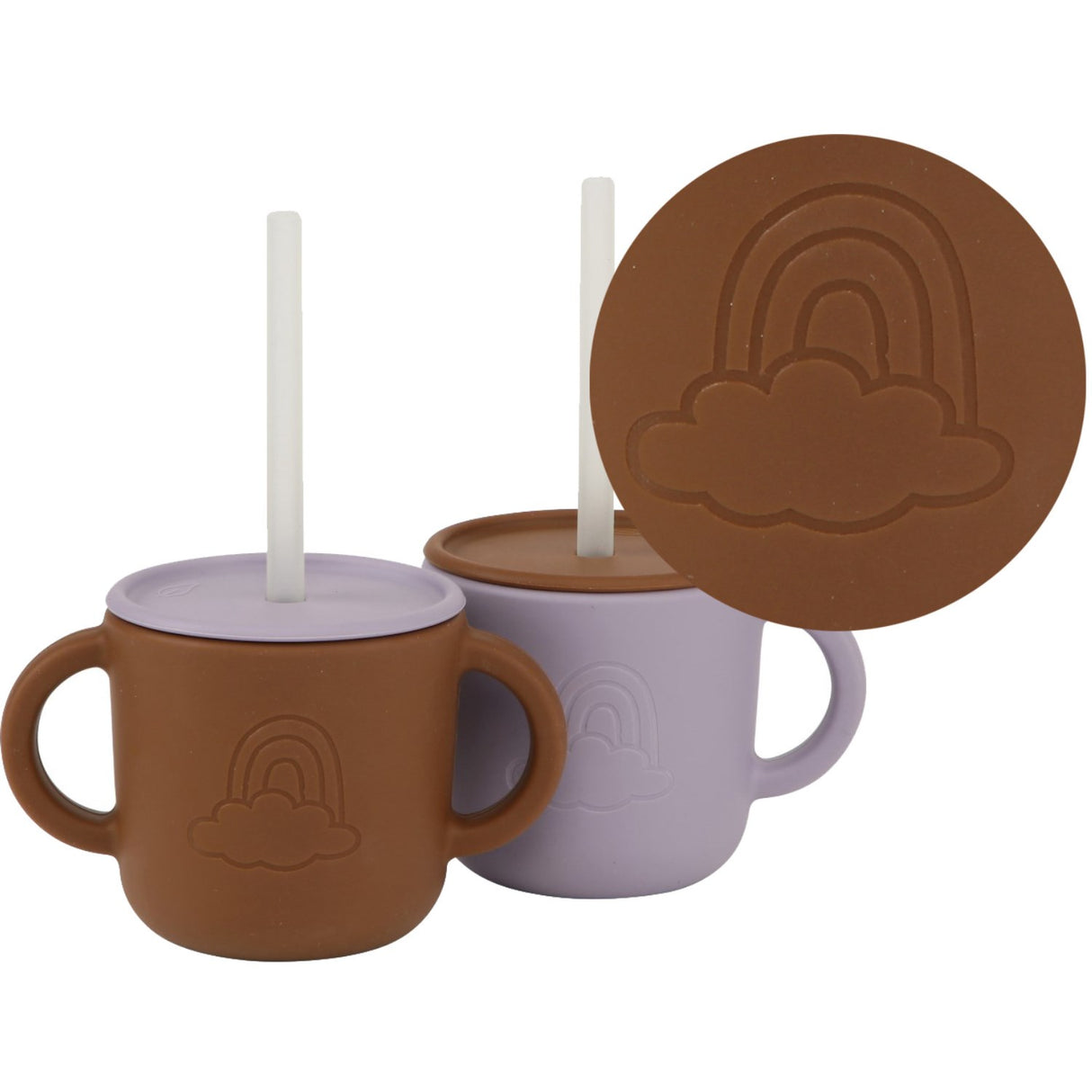 By Lille Vilde Lilac & Cocoa Cups W/lids 2pcs