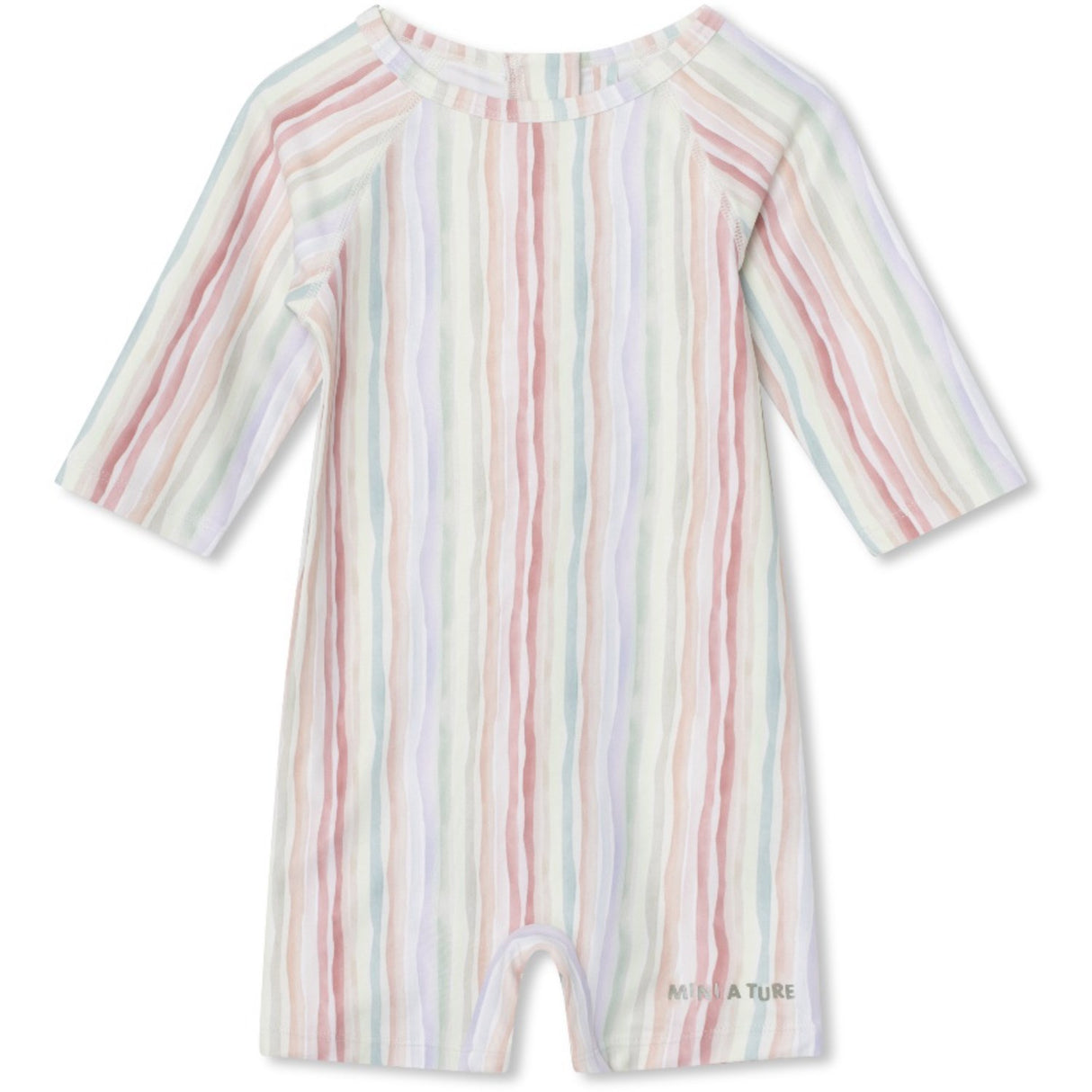 Mini A ture Wavy Stripes Goldie 3/4 Printed Suit. GRS