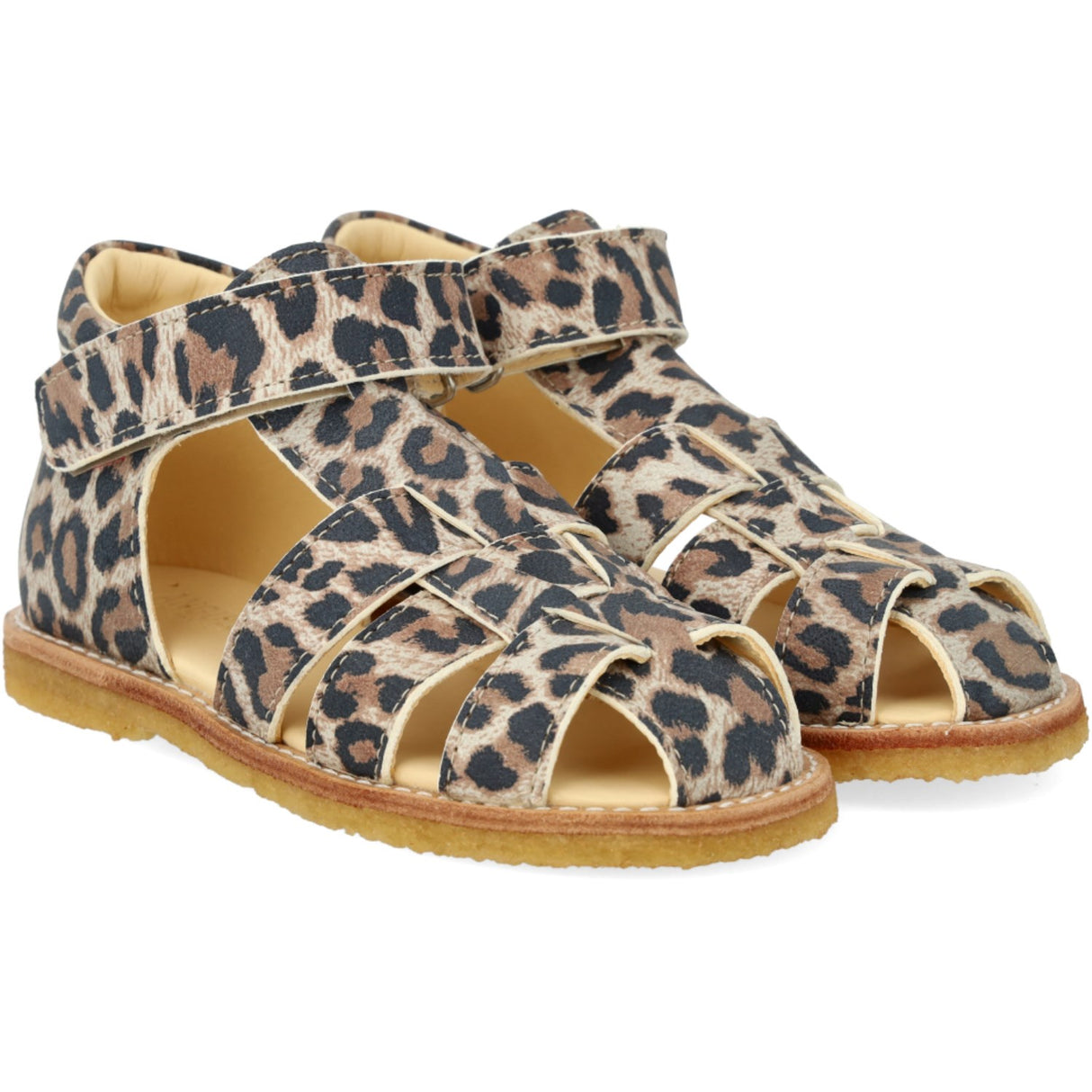 Angulus Leopard suede Beginner Sandal Med Velcro Closure