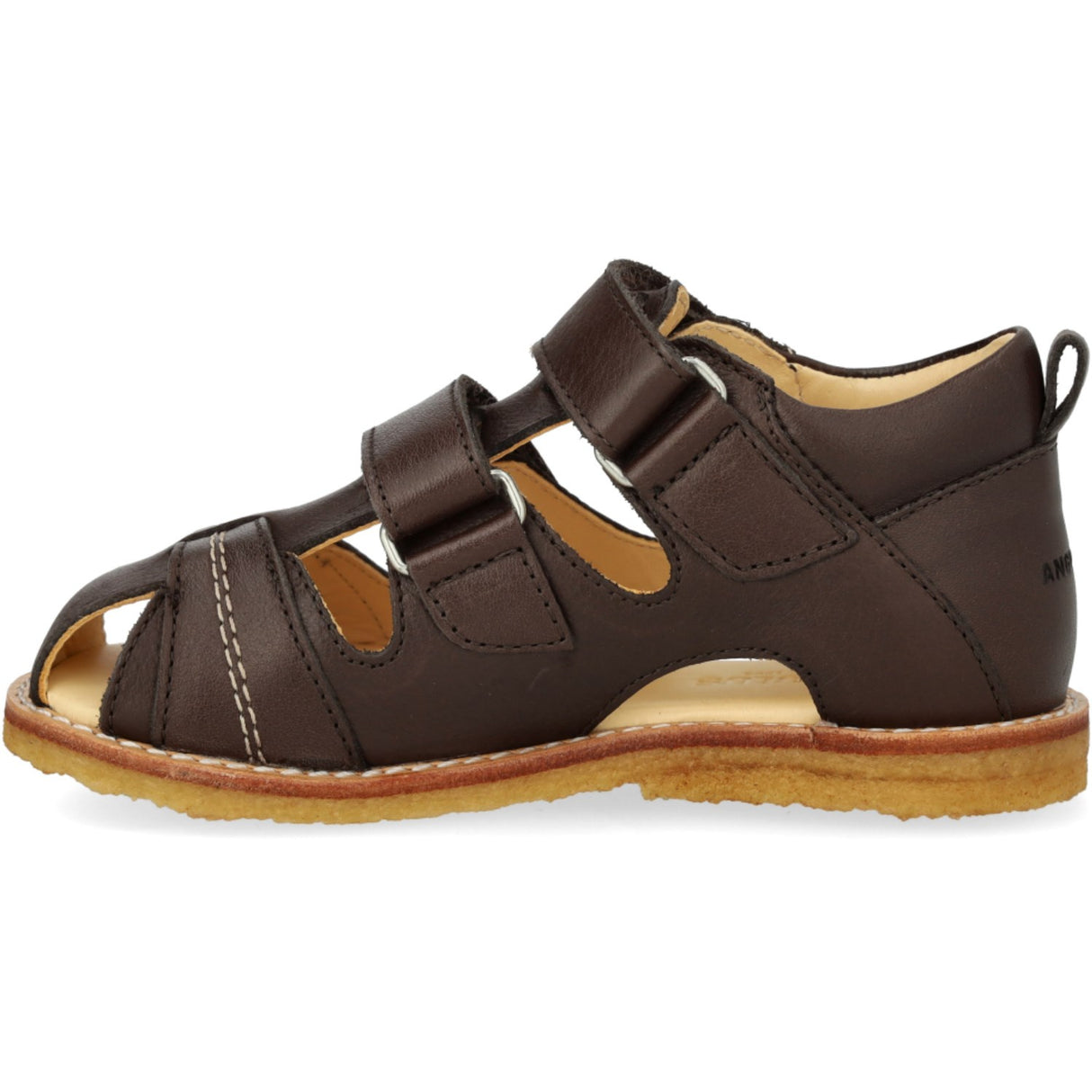 Angulus Dark Brown Beginner Sandal Med Velcro Closure