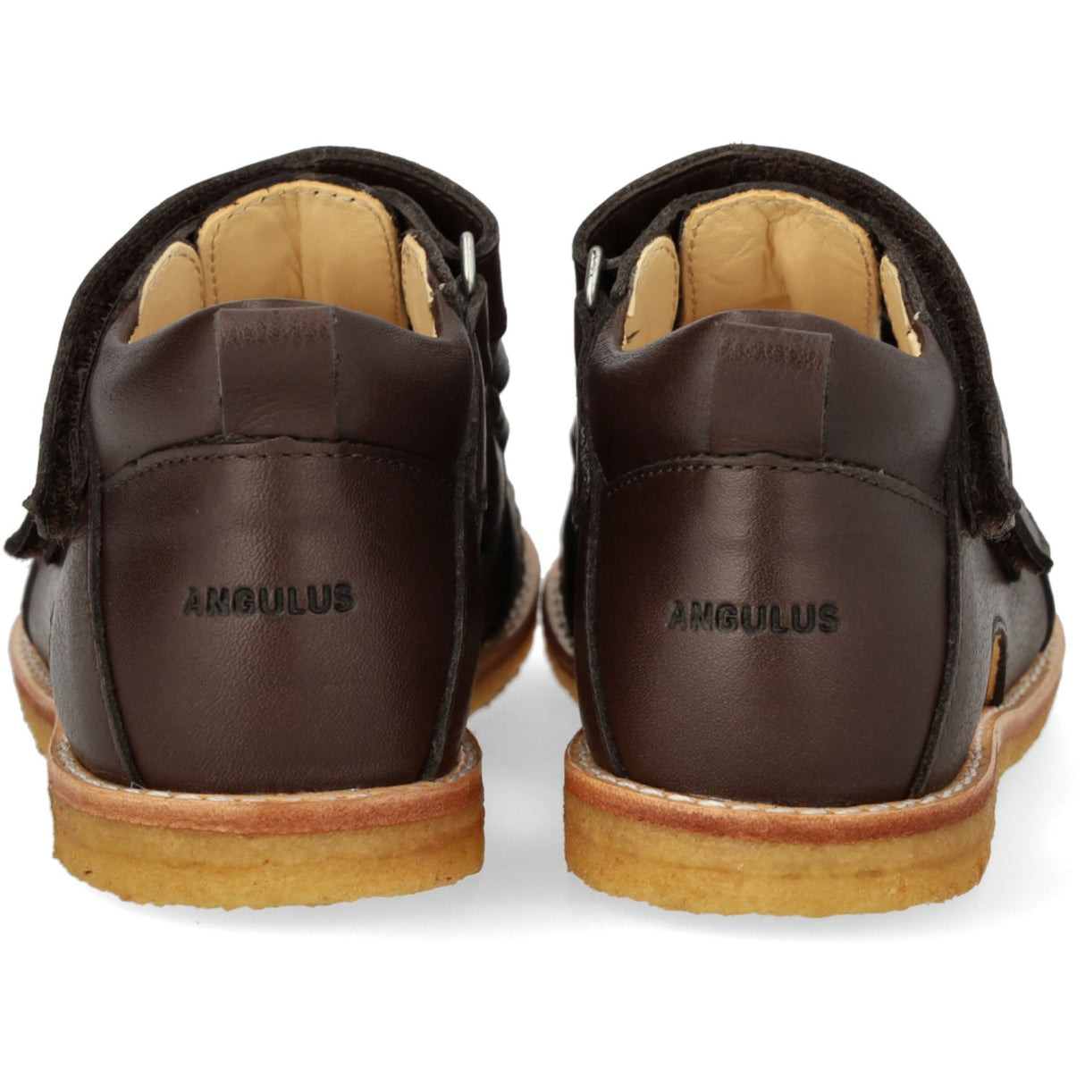 Angulus Dark Brown Beginner Sandal Med Velcro Closure