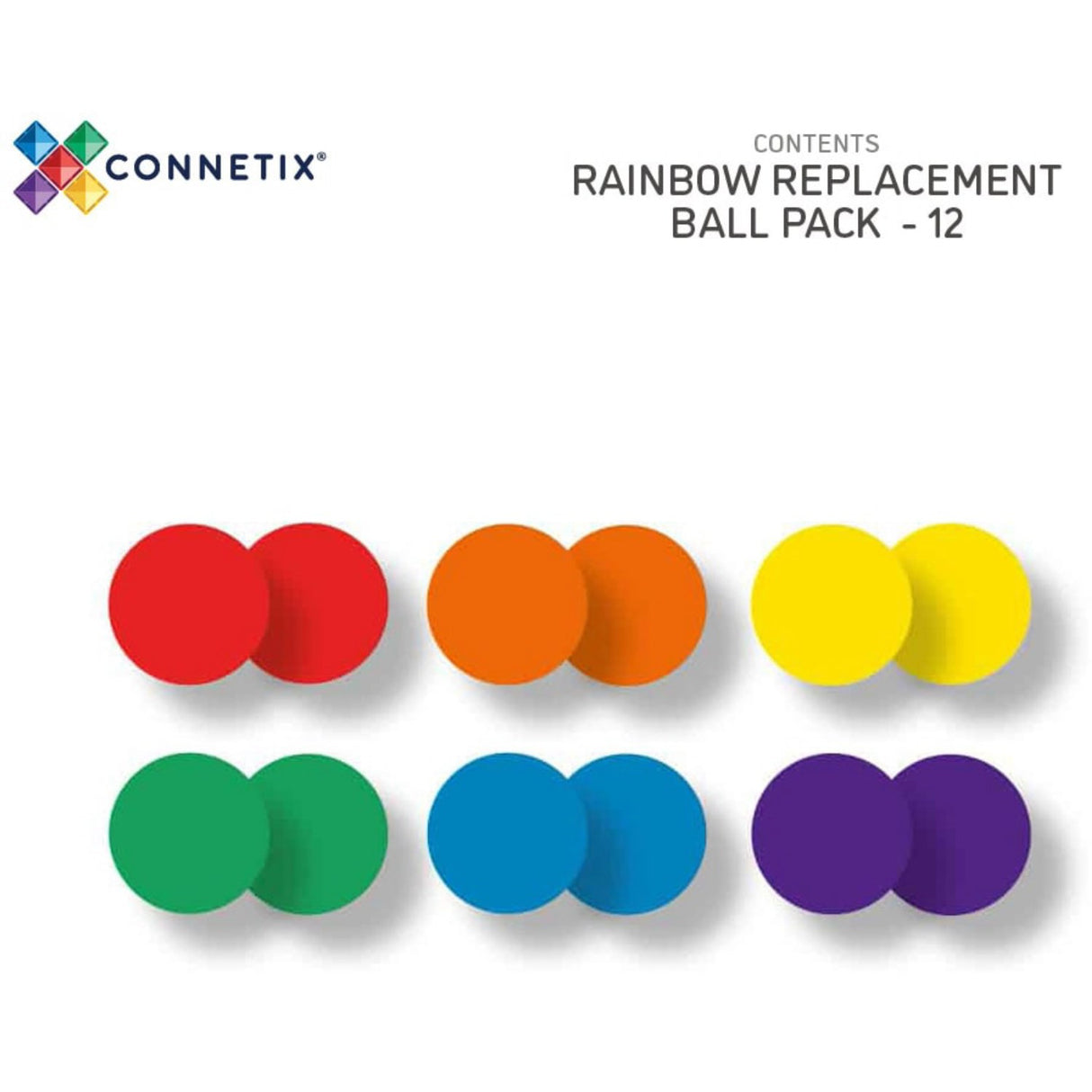 Connetix Rainbow Ball Pack 12 Pieces