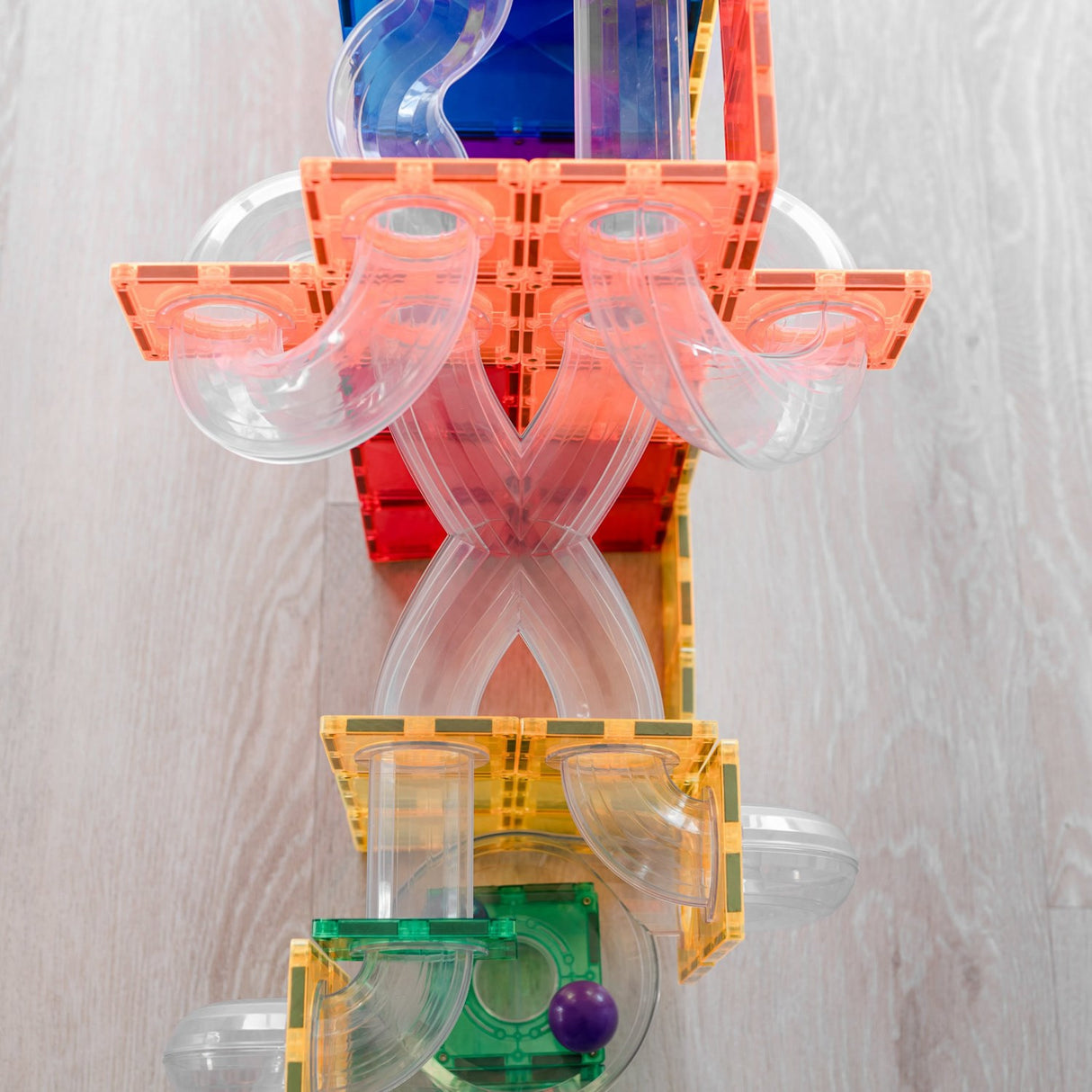 Connetix Rainbow Ball Run Expansion Pack 66 Pieces