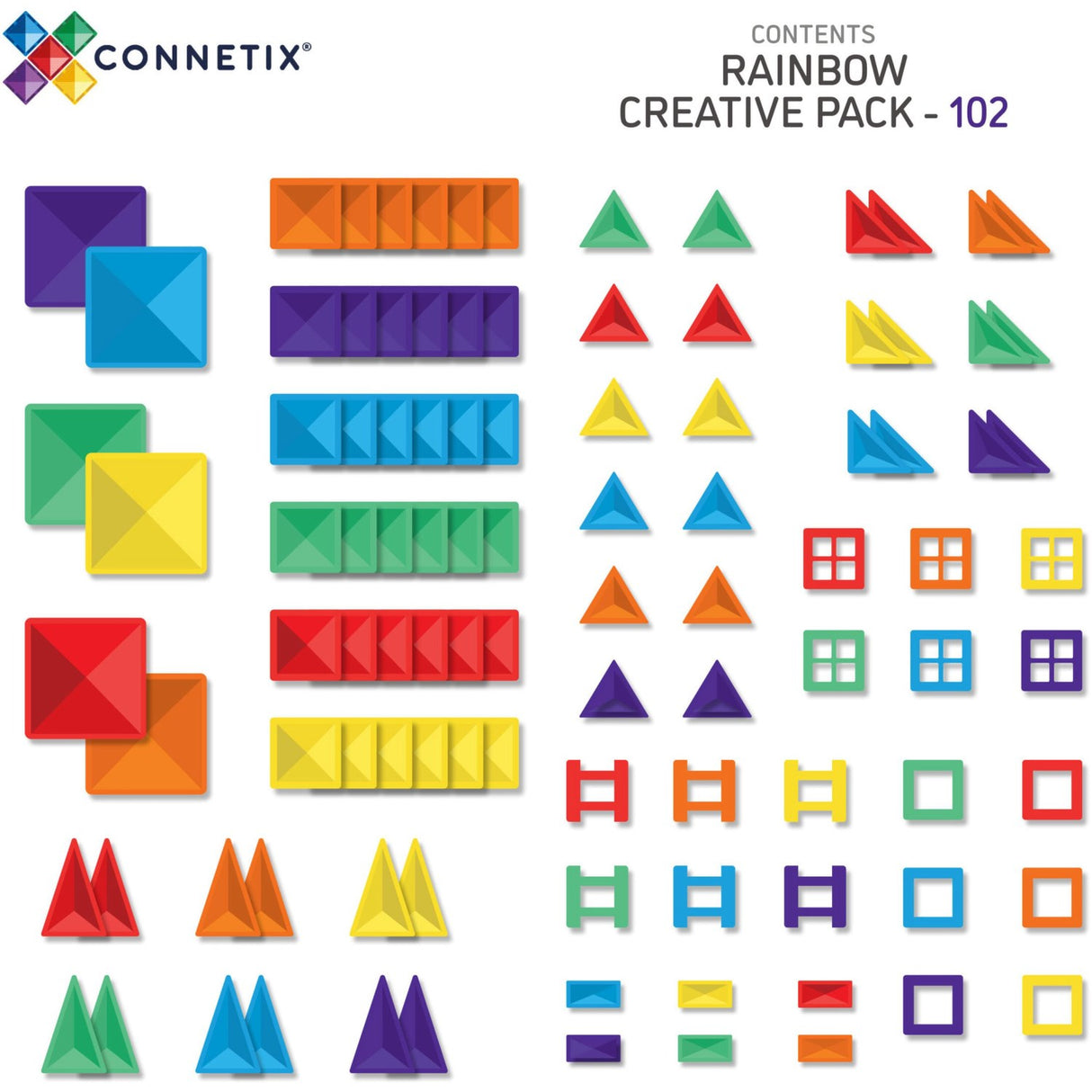 Connetix Rainbow Creative Pack 102 Pieces
