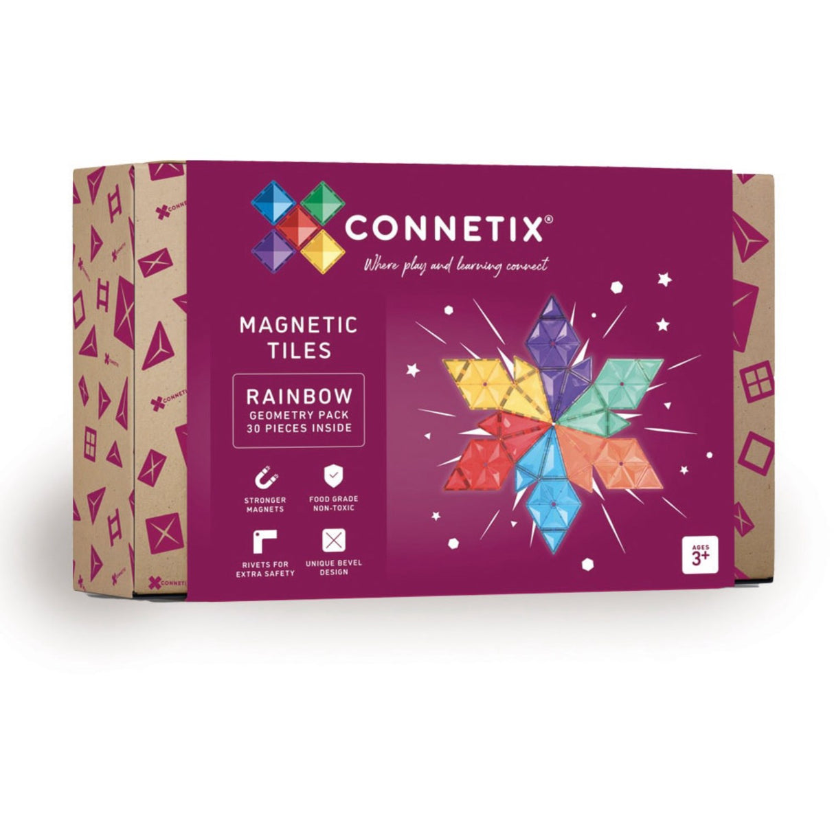Connetix Rainbow Geometry Pack 30 Pieces