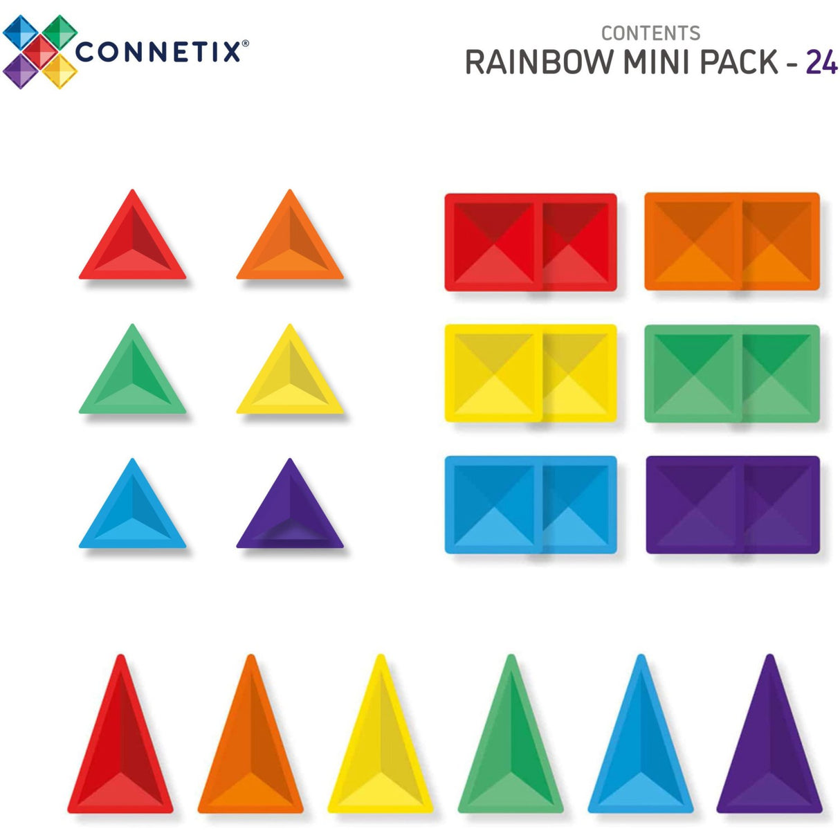 Connetix Rainbow Mini Pack 24 Pieces