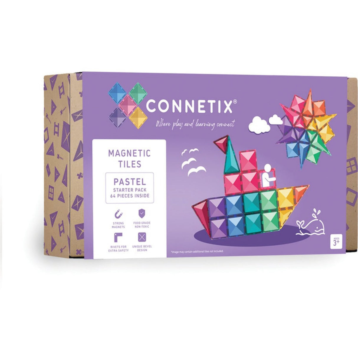 Connetix Pastel Starter Pack 64 Pieces