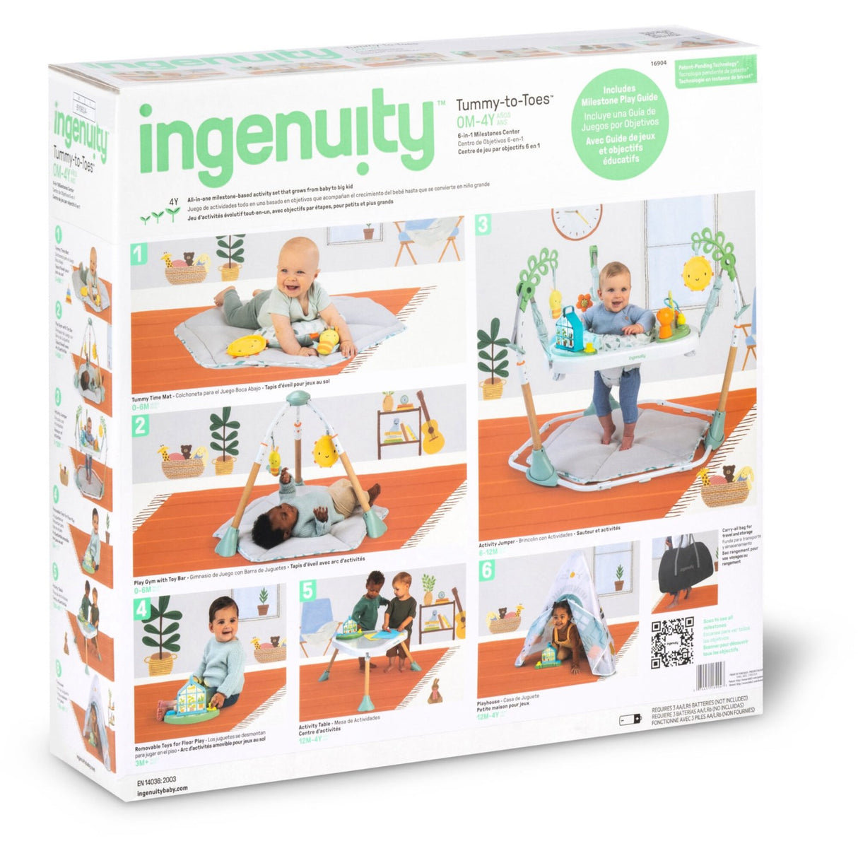 Ingenuity Tummy To Toes™ 6-In-1 Milestones Center