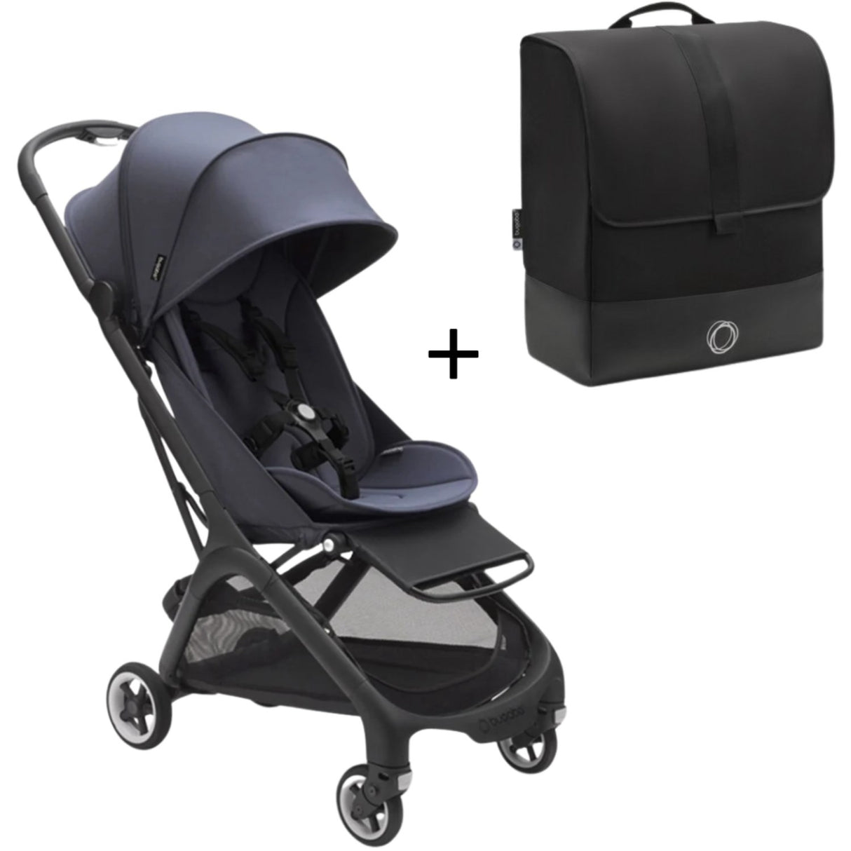 Bugaboo Butterfly Stroller and Transport Case Blue Bundle