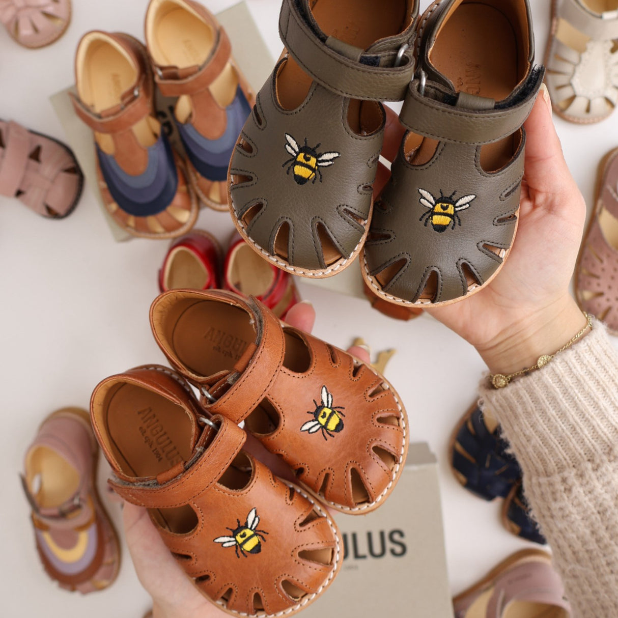 Angulus CAndnac Beginner Sandal Med Bi Broderi