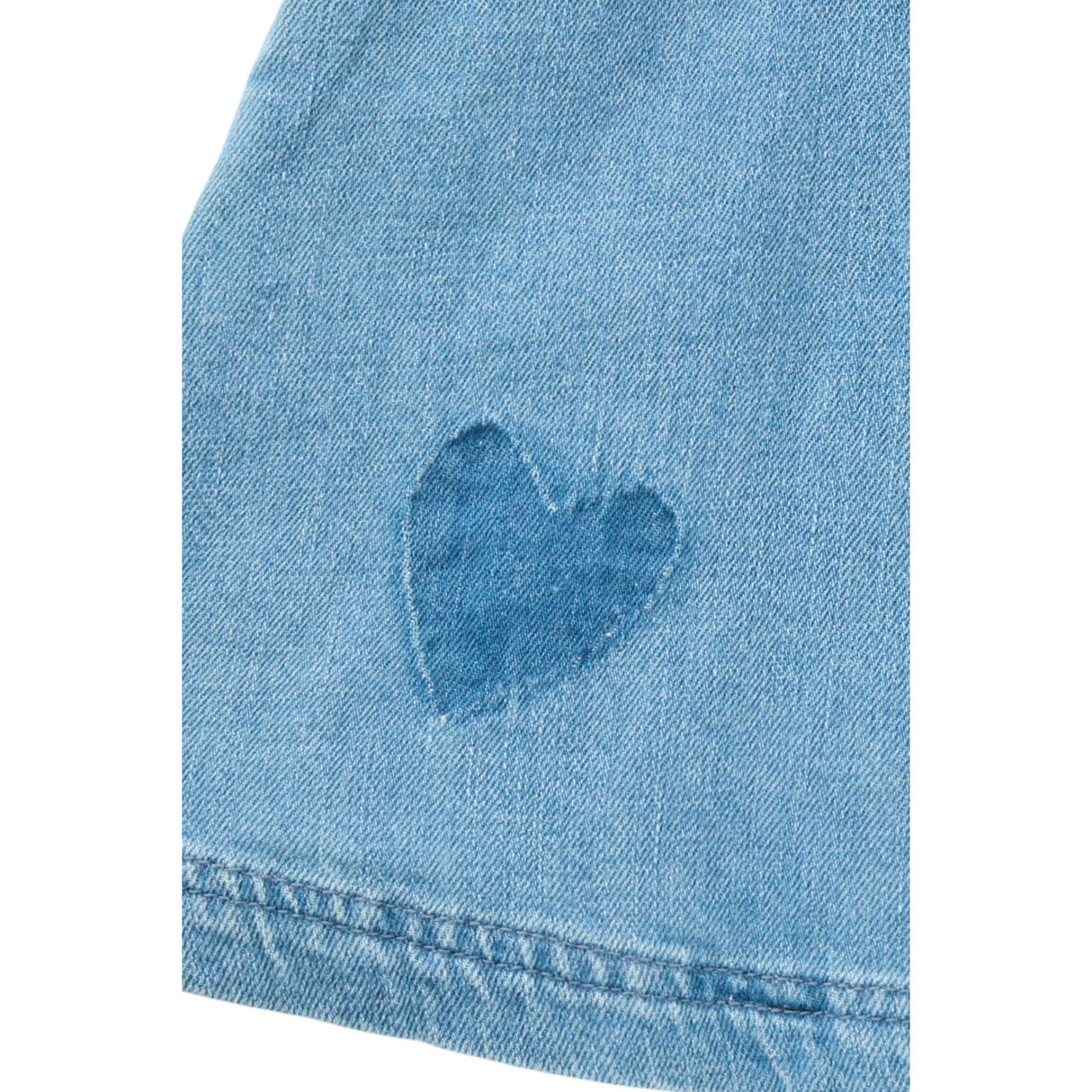 COPENHAGEN COLORS Lt Blue Indigo Washed Organic Denim Dress W. Simili & Backside Patch