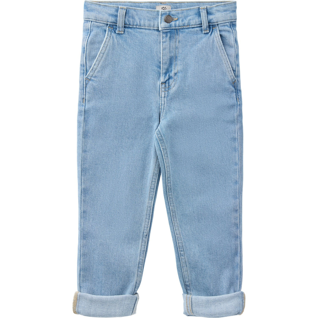 COPENHAGEN COLORS Lt. Blue Washed Organic Denim Chinos Pants - Slim Fit