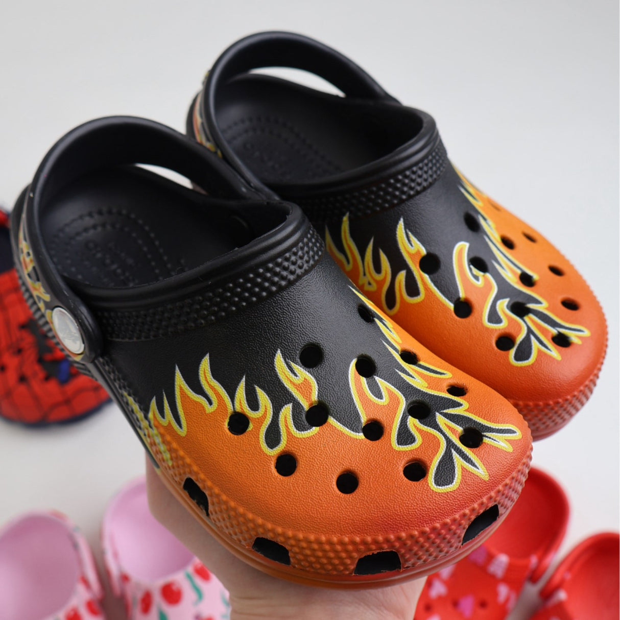 Crocs Black/Multi Classic Flames ClAnd