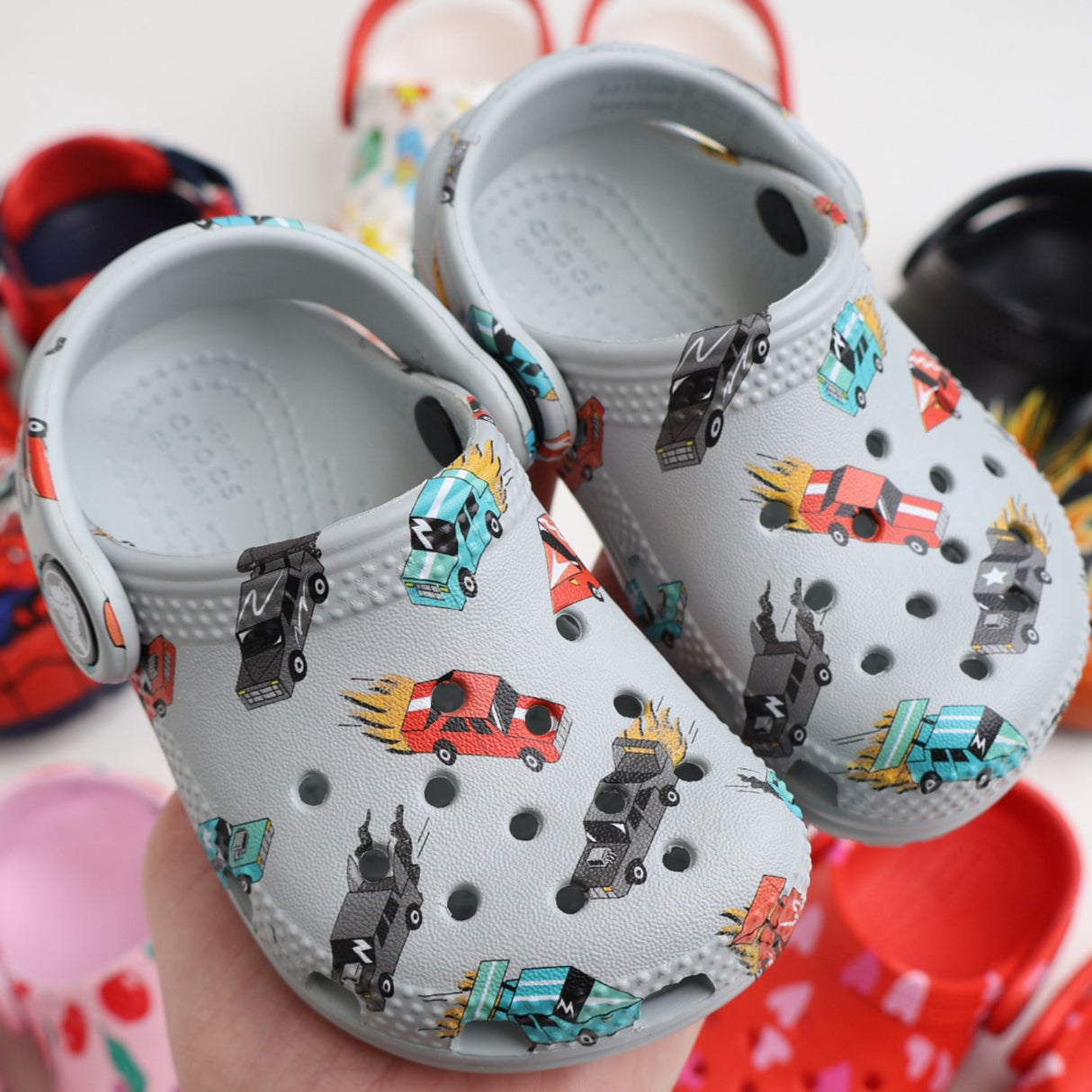 Crocs Mirage/Multi Classic Race Cars Graphic ClAnd