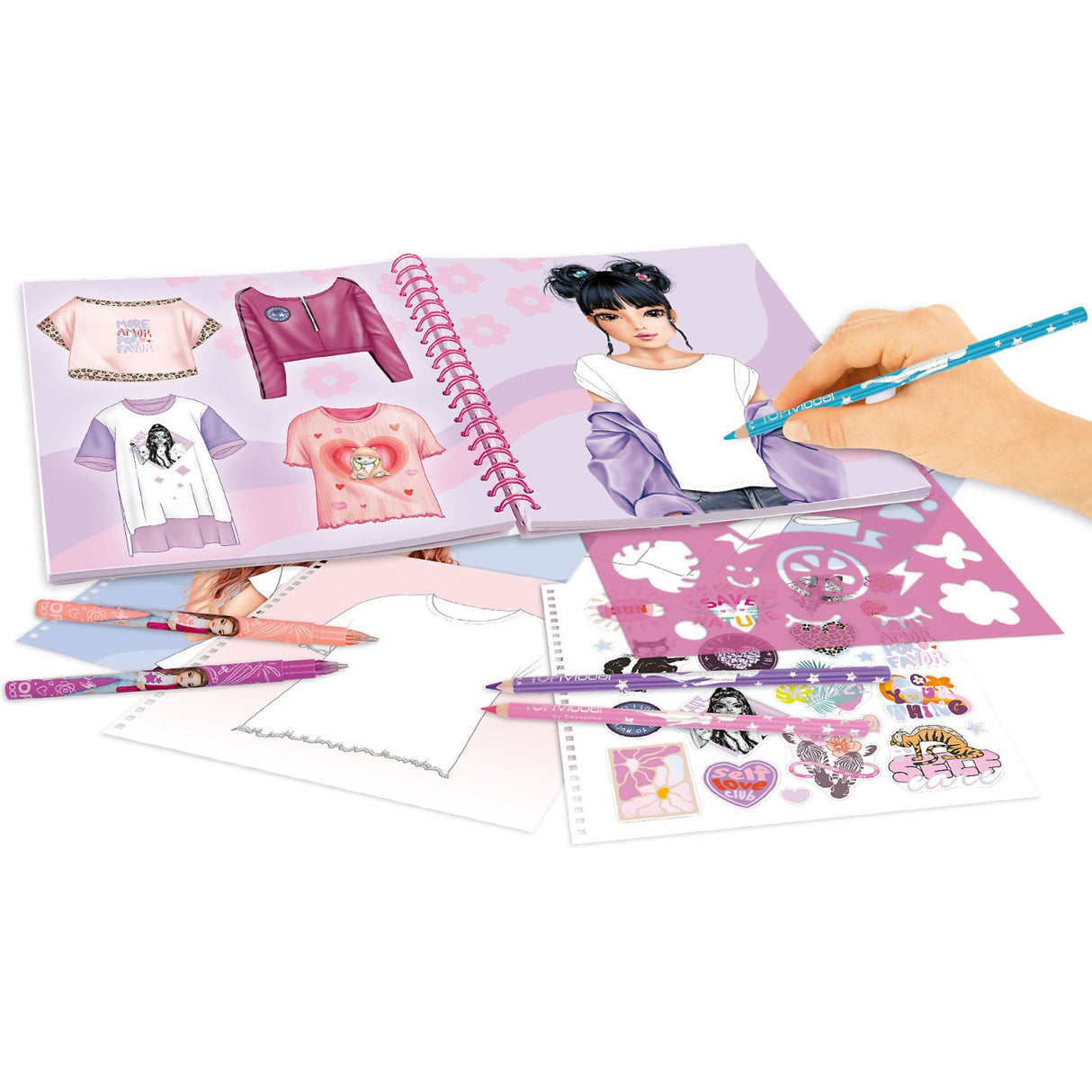 TOPModel T-Shirt Designer Colouring Book