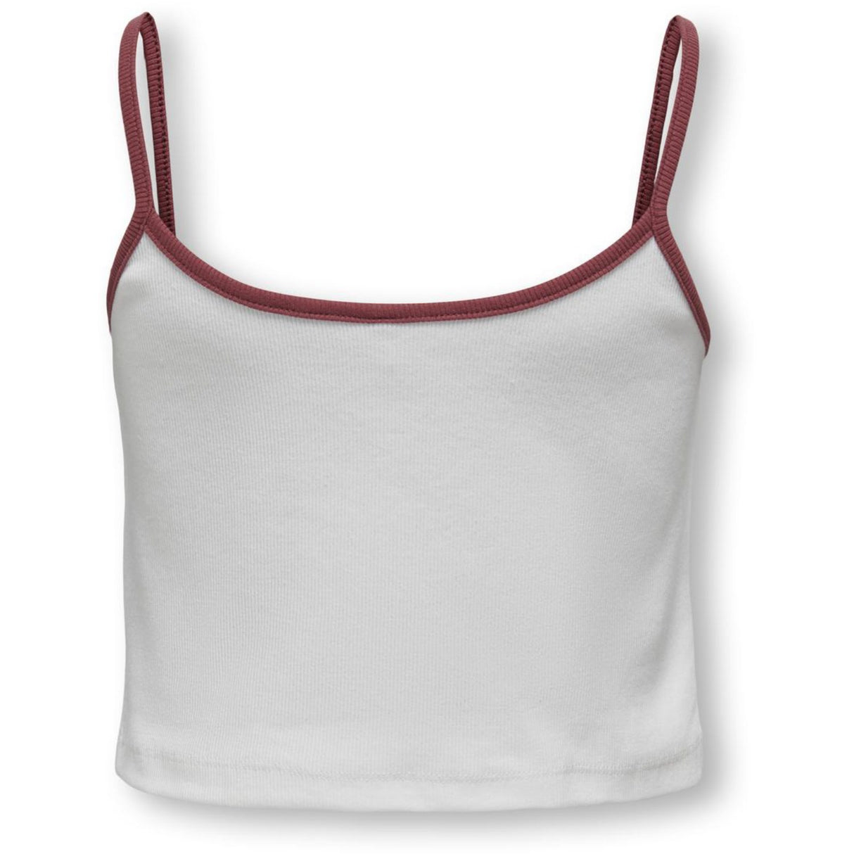 kids ONLY Bright White Ruby Wine Miami Vikka Rib Print Top