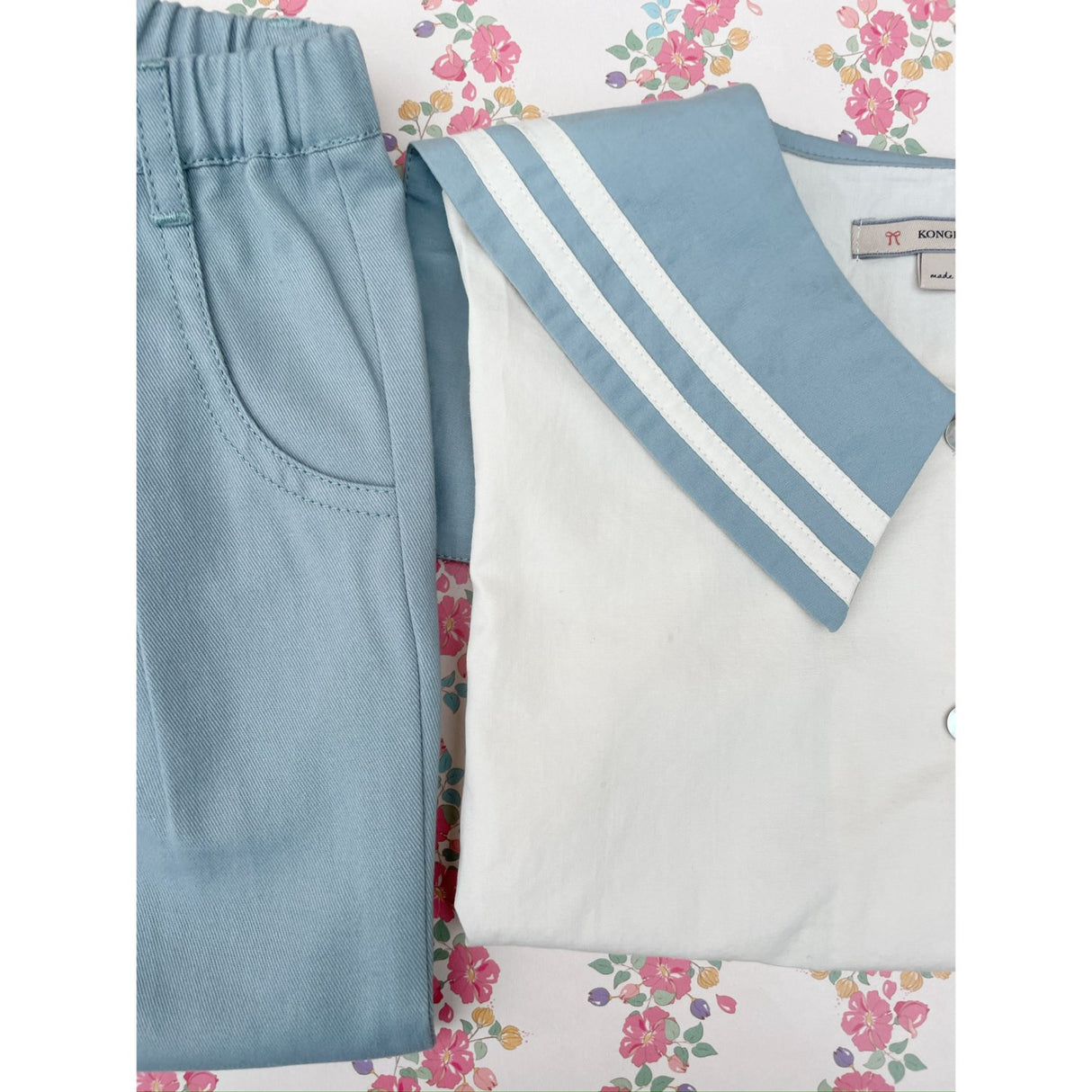 Konges Sløjd Ashley Blue Celebration Frankie Pants GOTS