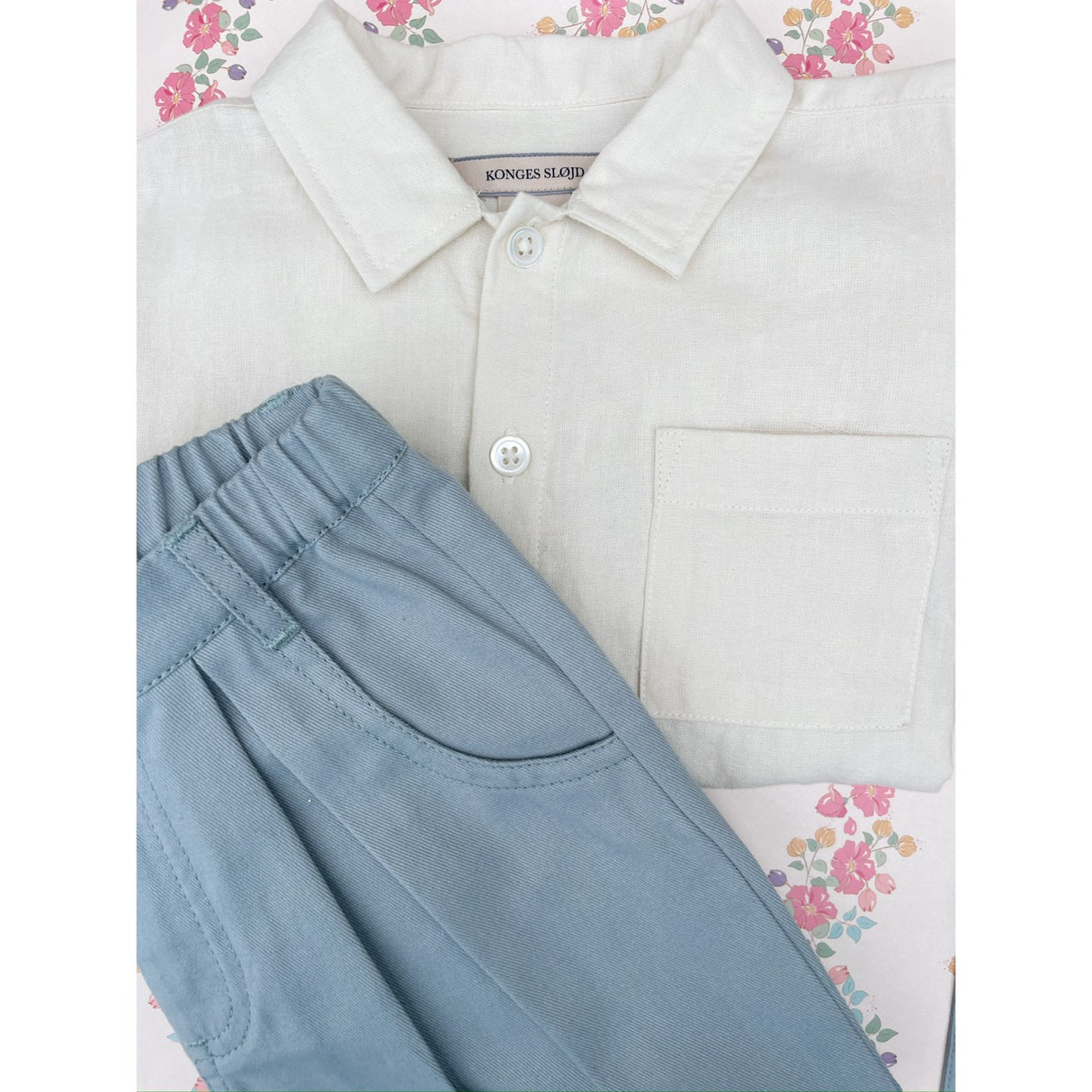 Konges Sløjd Ashley Blue Celebration Frankie Pants GOTS