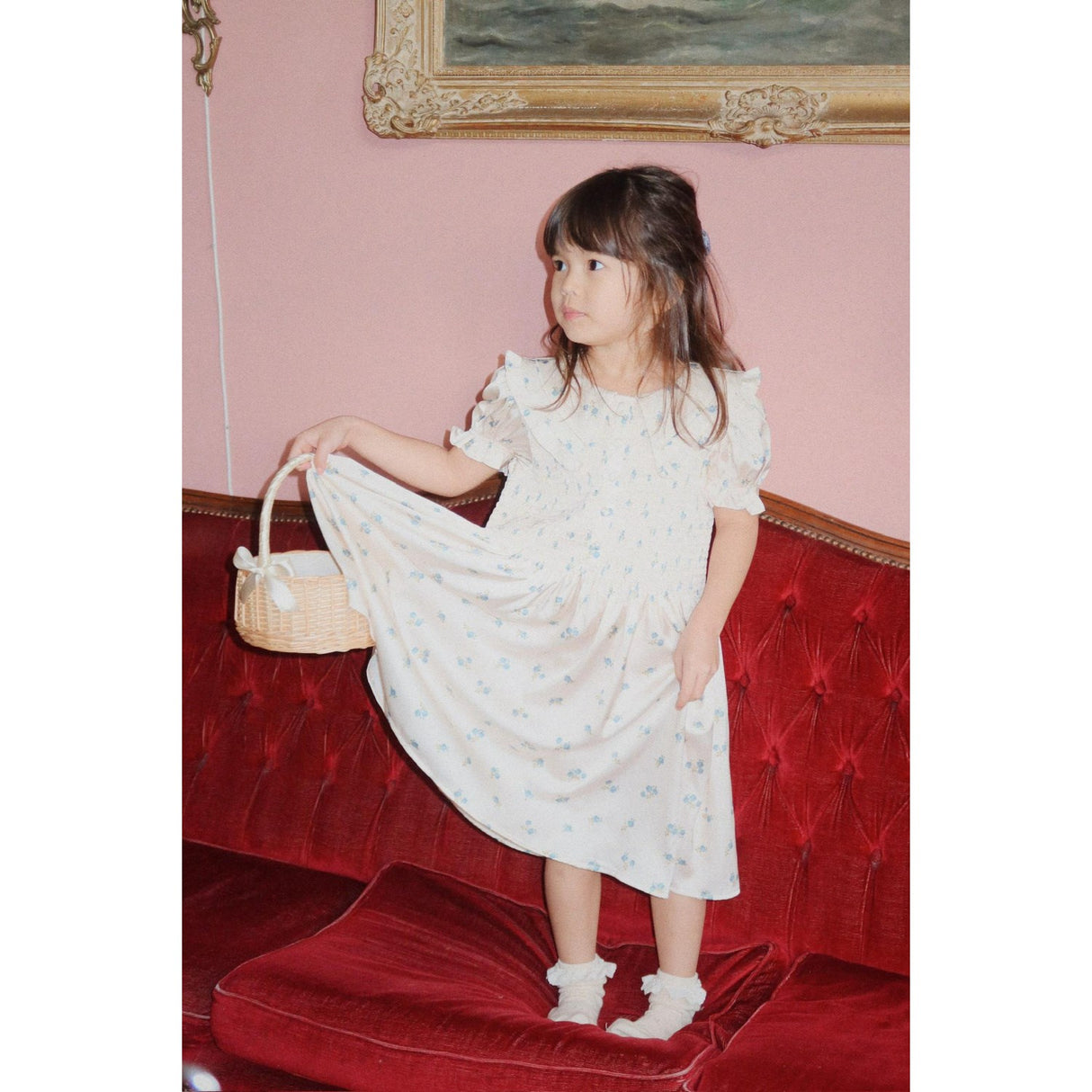 Konges Sløjd Rosa Bleu Celebration Sheeny Smock Dress