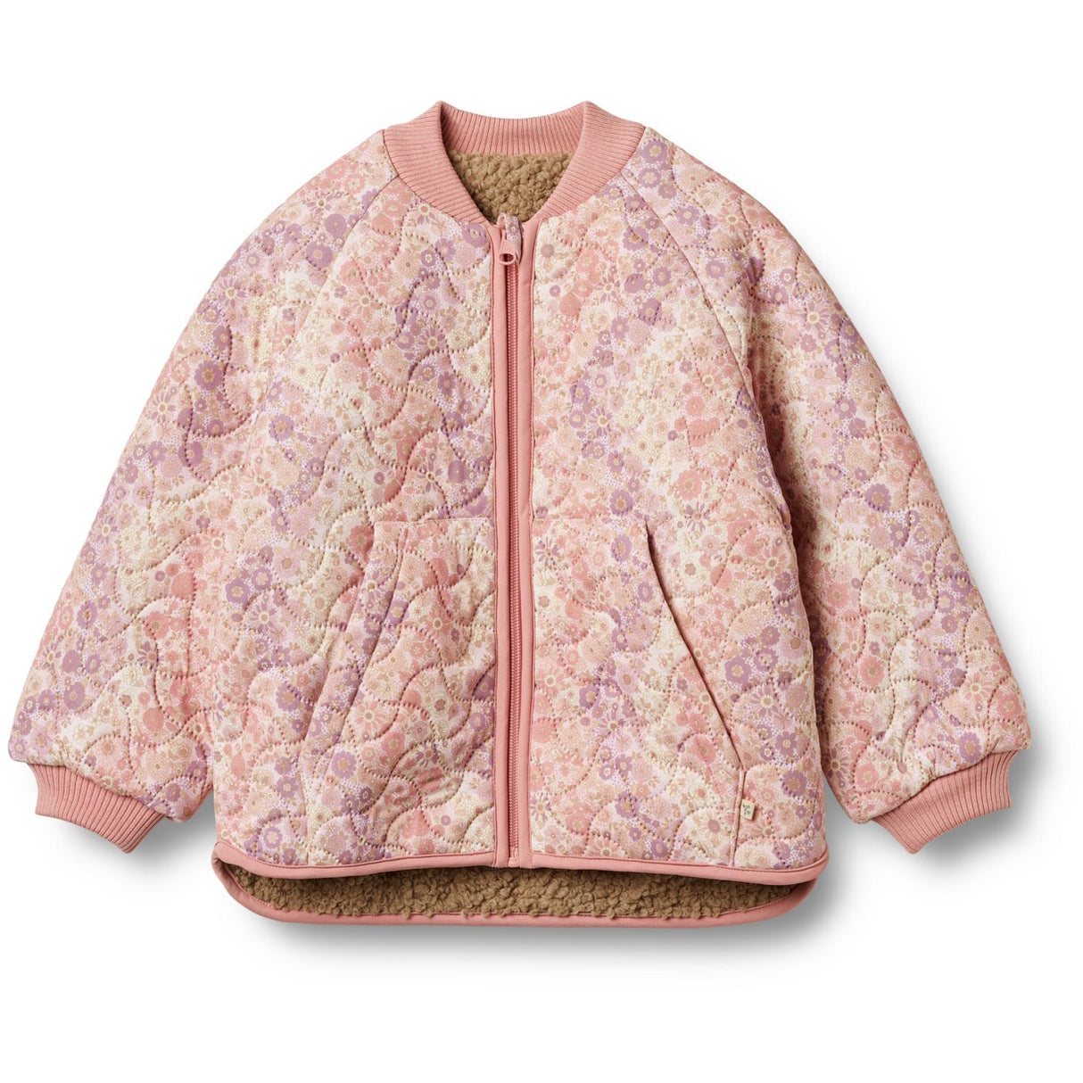 Wheat Lilac Flower Rainbow Reversible Thermo Jacket Lake