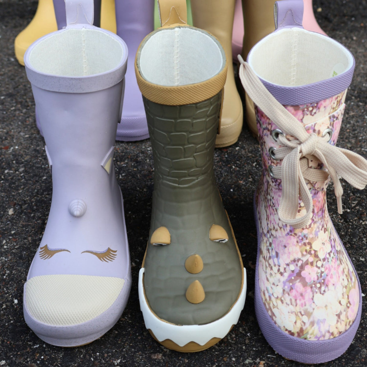 Mikk-Line Dusty Olive Dragon 3D Wellies