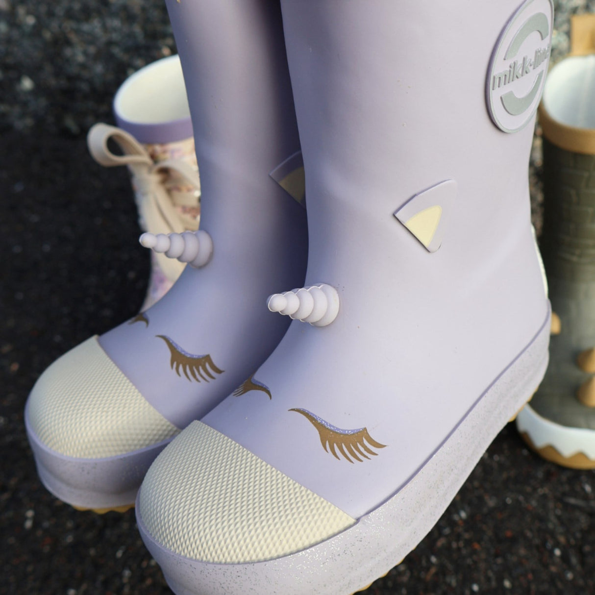 Mikk-Line Lavender Aura Unicorn 3D Wellies