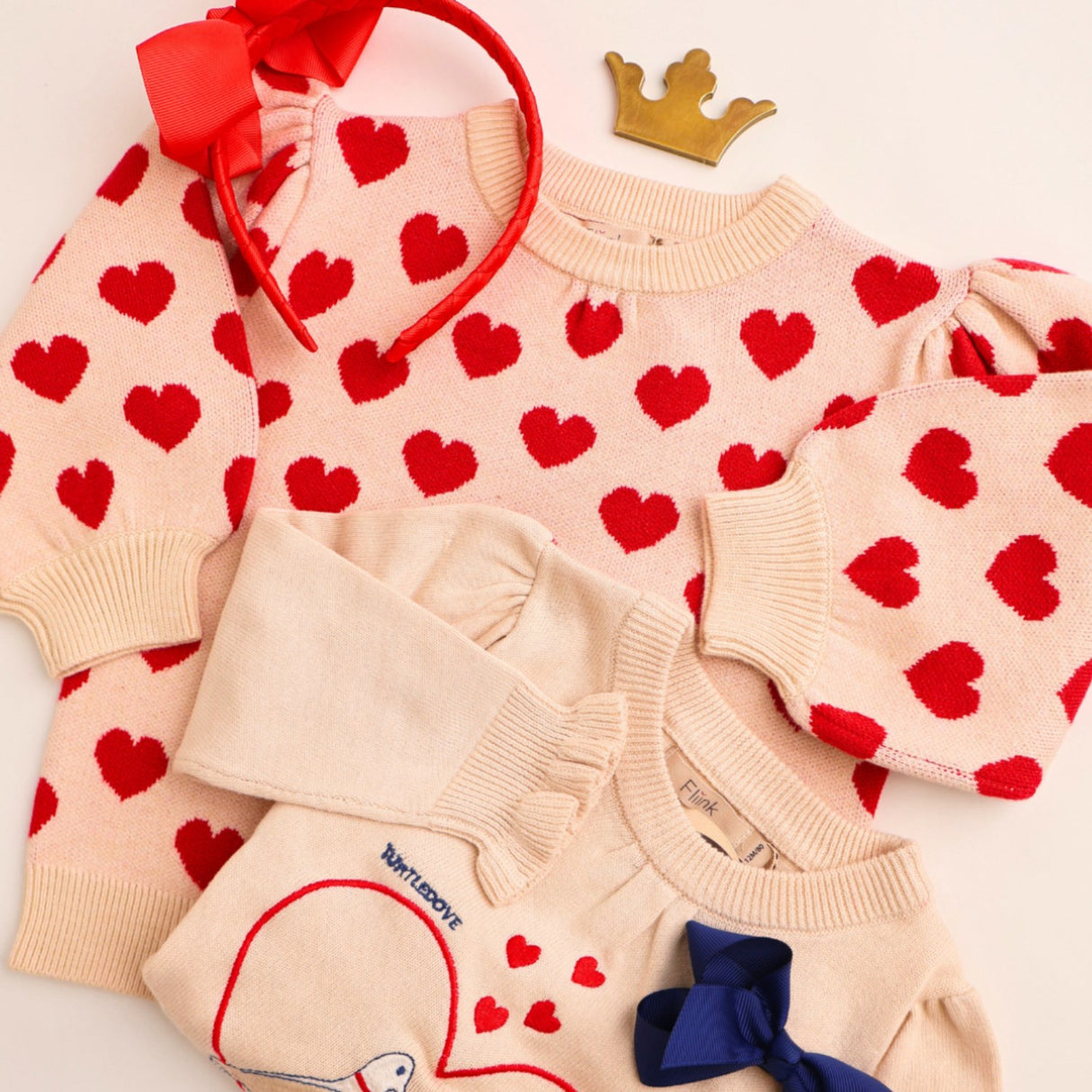 Fliink Pompeian Red/ Sandshell Alon Heart Pullover