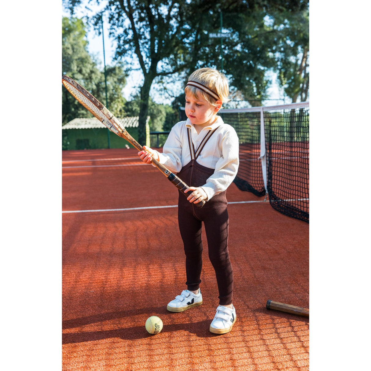 Silly Silas Chocolate Brown Striped Footless Tights