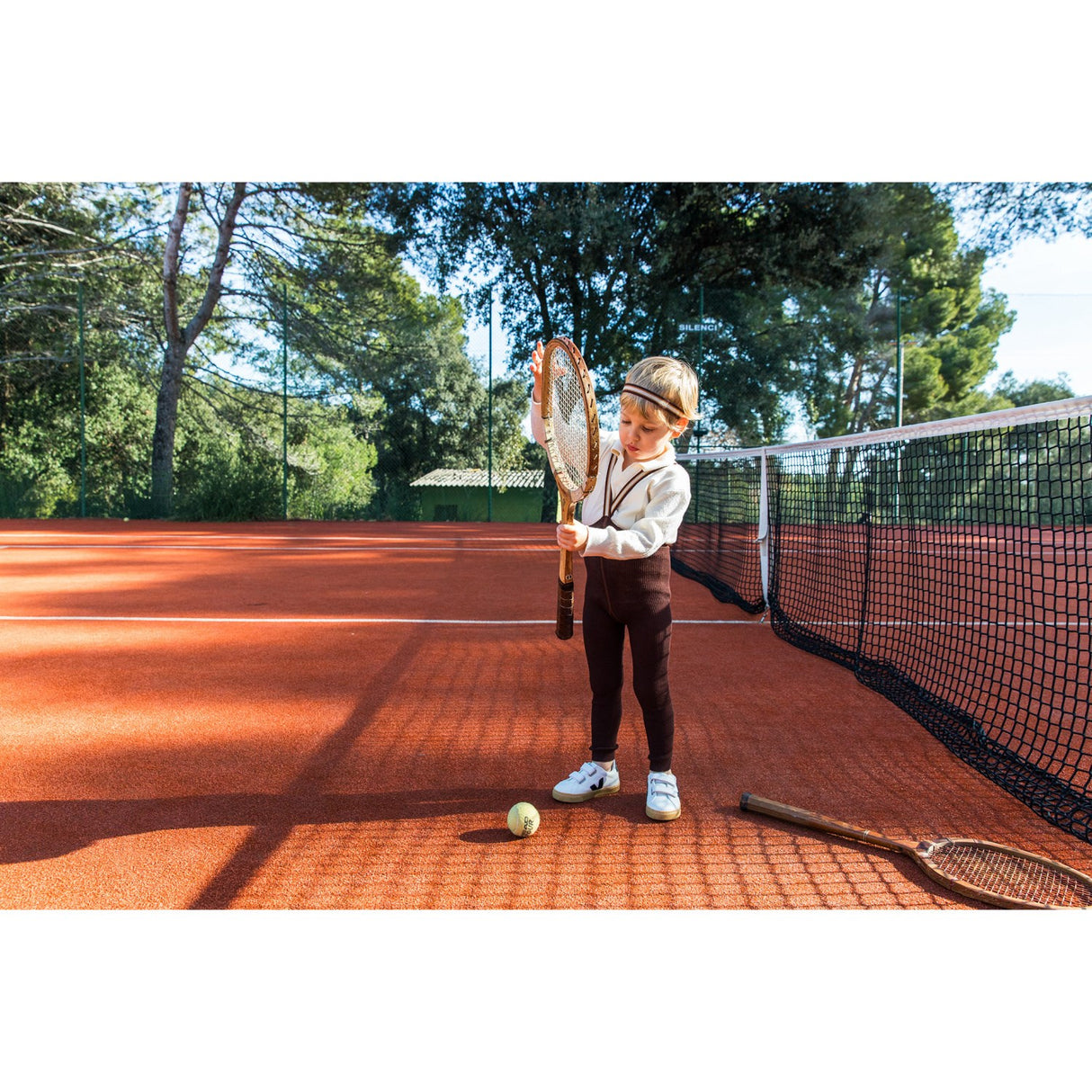 Silly Silas Chocolate Brown Striped Footless Tights