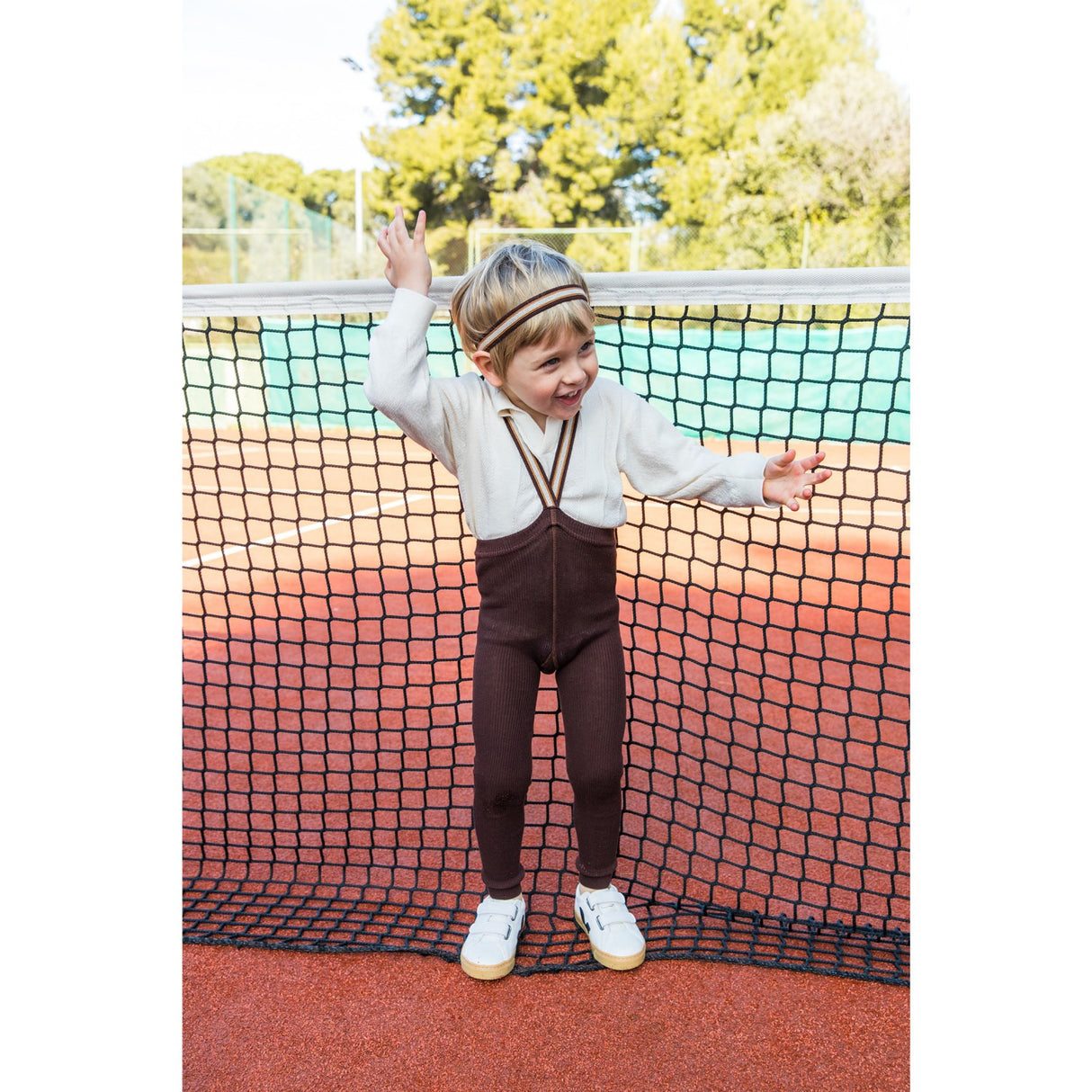 Silly Silas Chocolate Brown Striped Footless Tights