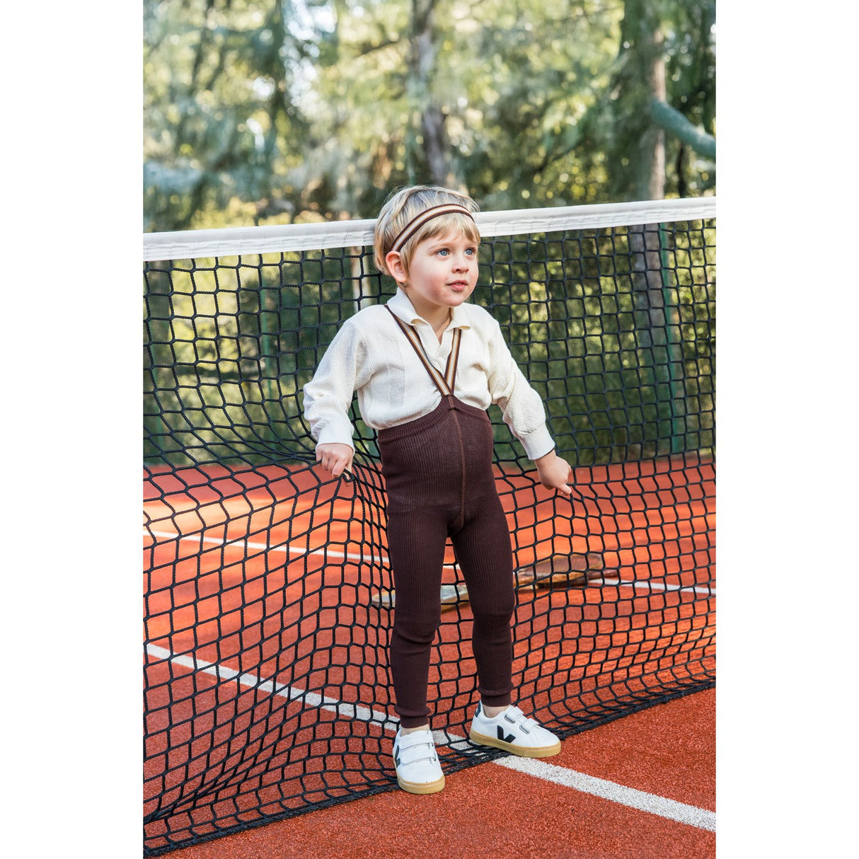 Silly Silas Chocolate Brown Striped Footless Tights