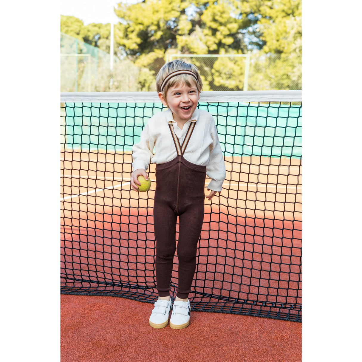 Silly Silas Chocolate Brown Striped Footless Tights