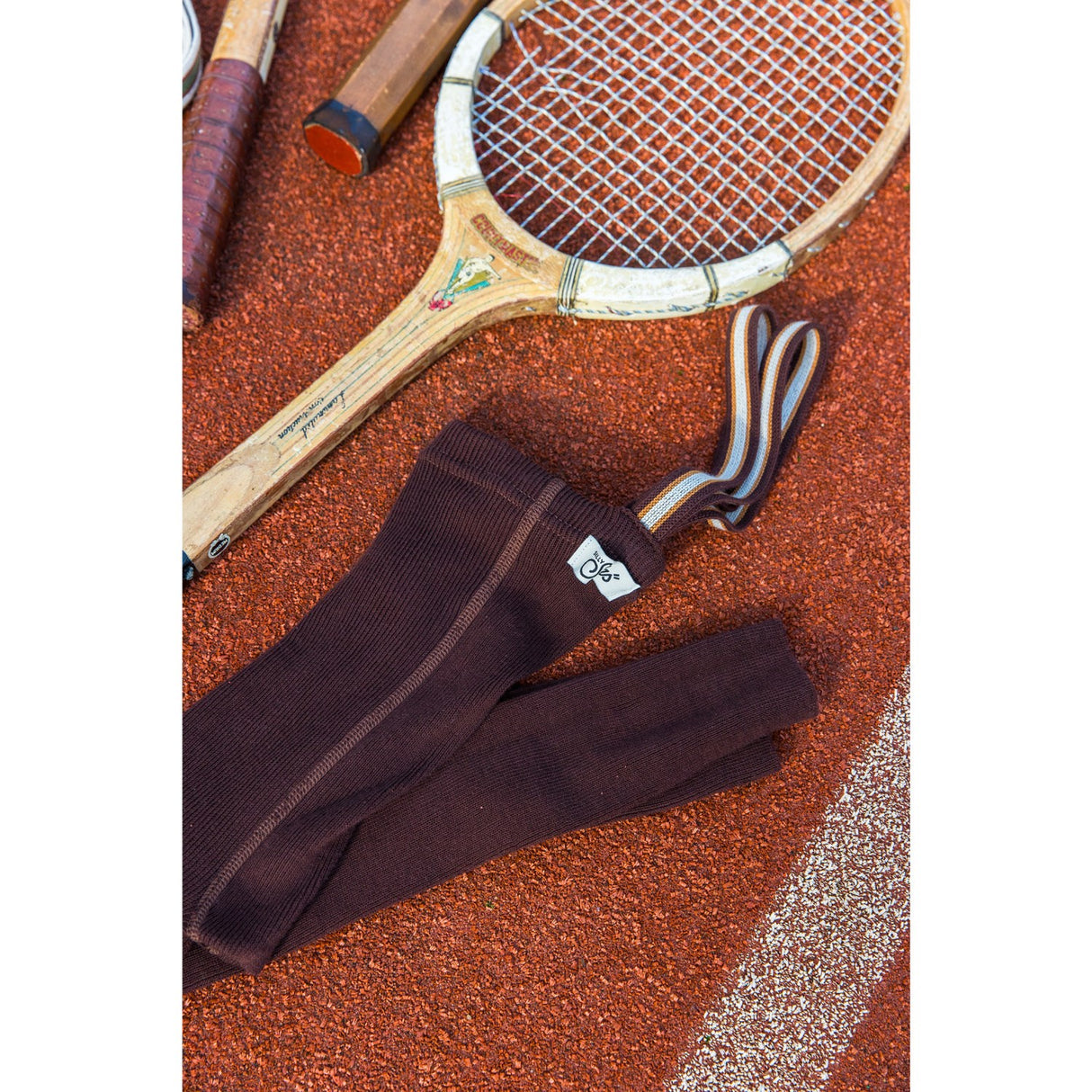 Silly Silas Chocolate Brown Striped Footless Tights