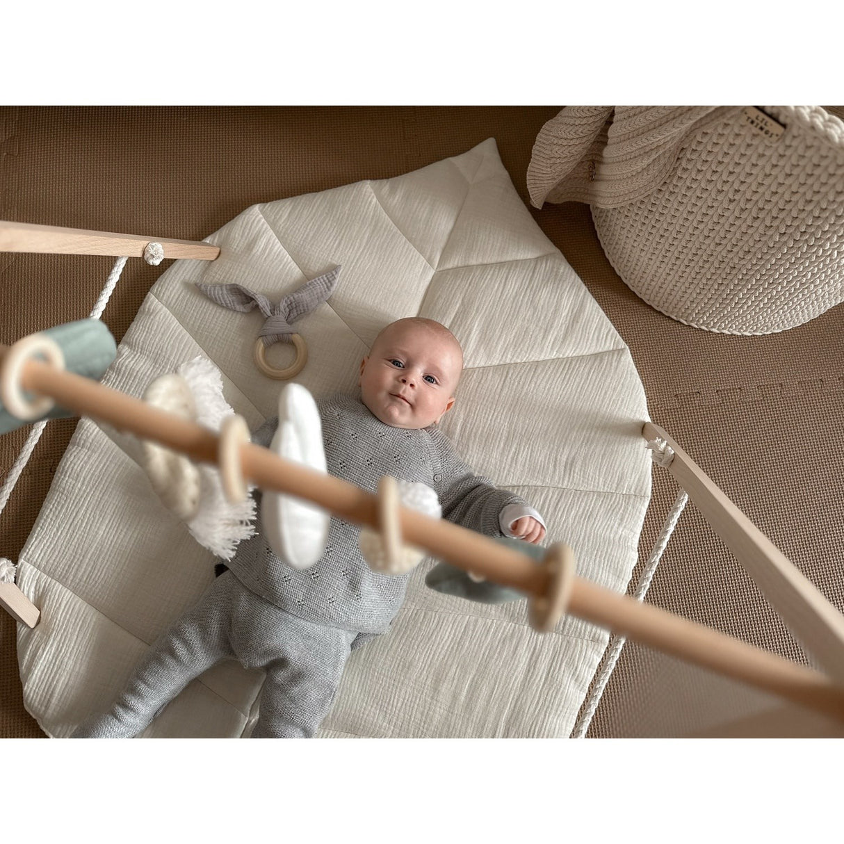 Woobiboo With Mint Baby Gym With Hangers