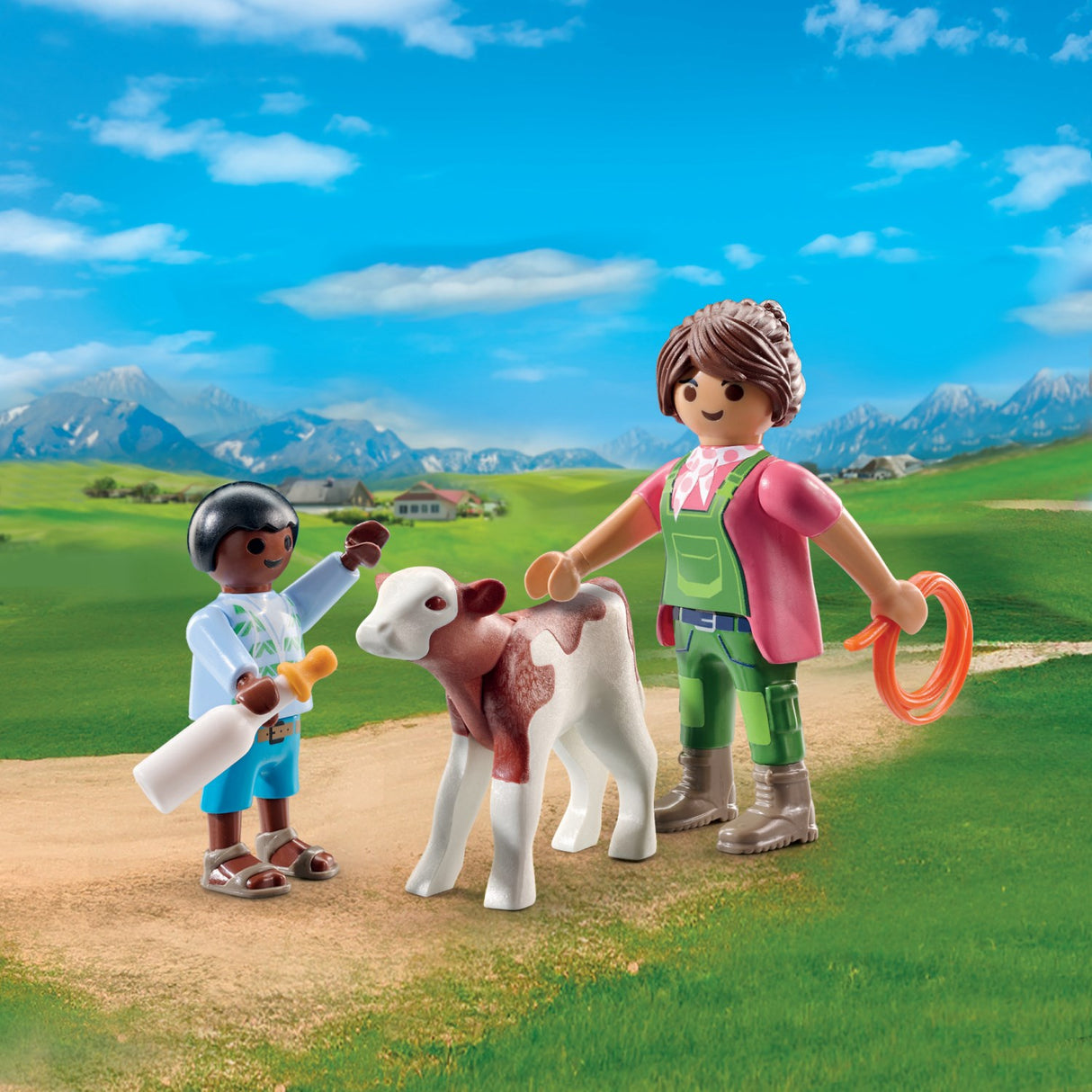 Playmobil® Farmer With Calf