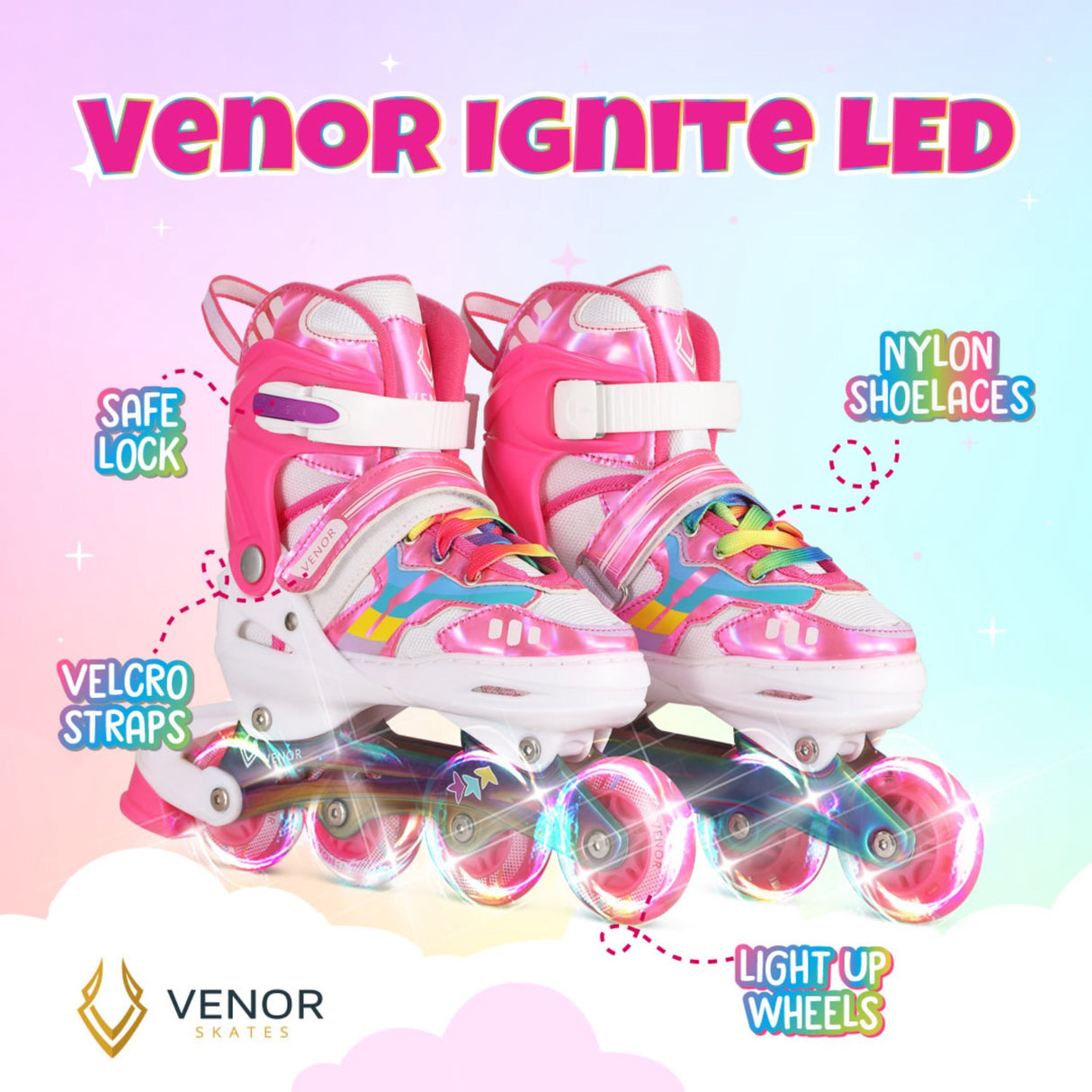 VENOR Shiny Pink Ignite LED Inliners