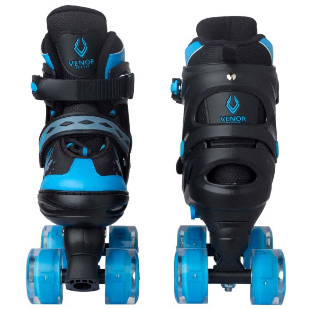 VENOR Black/Blue Ignite LED Side-By-Side Rulleskøjter