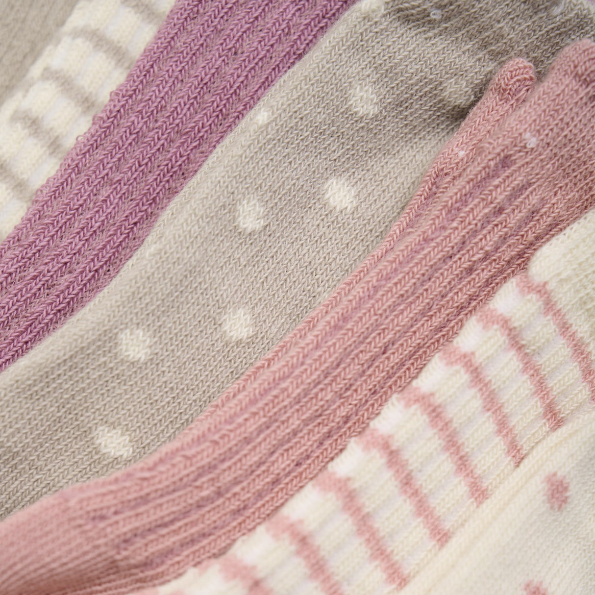 Minymo Ash Rose Socks With Pattern 7-Pack