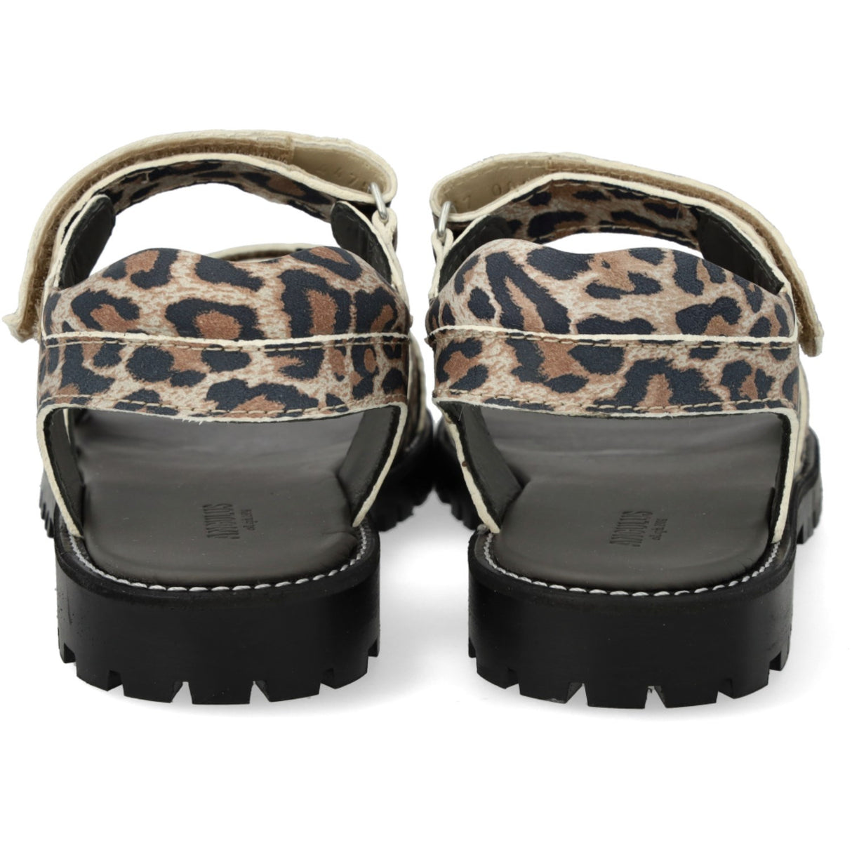 Angulus Leopard Suede Adjustable Leather Sandal with Velcro