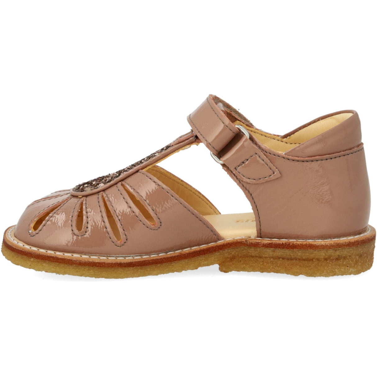 Angulus Clay/Clay Glitter Sandal with Drop Detail in Sparkling Glitter