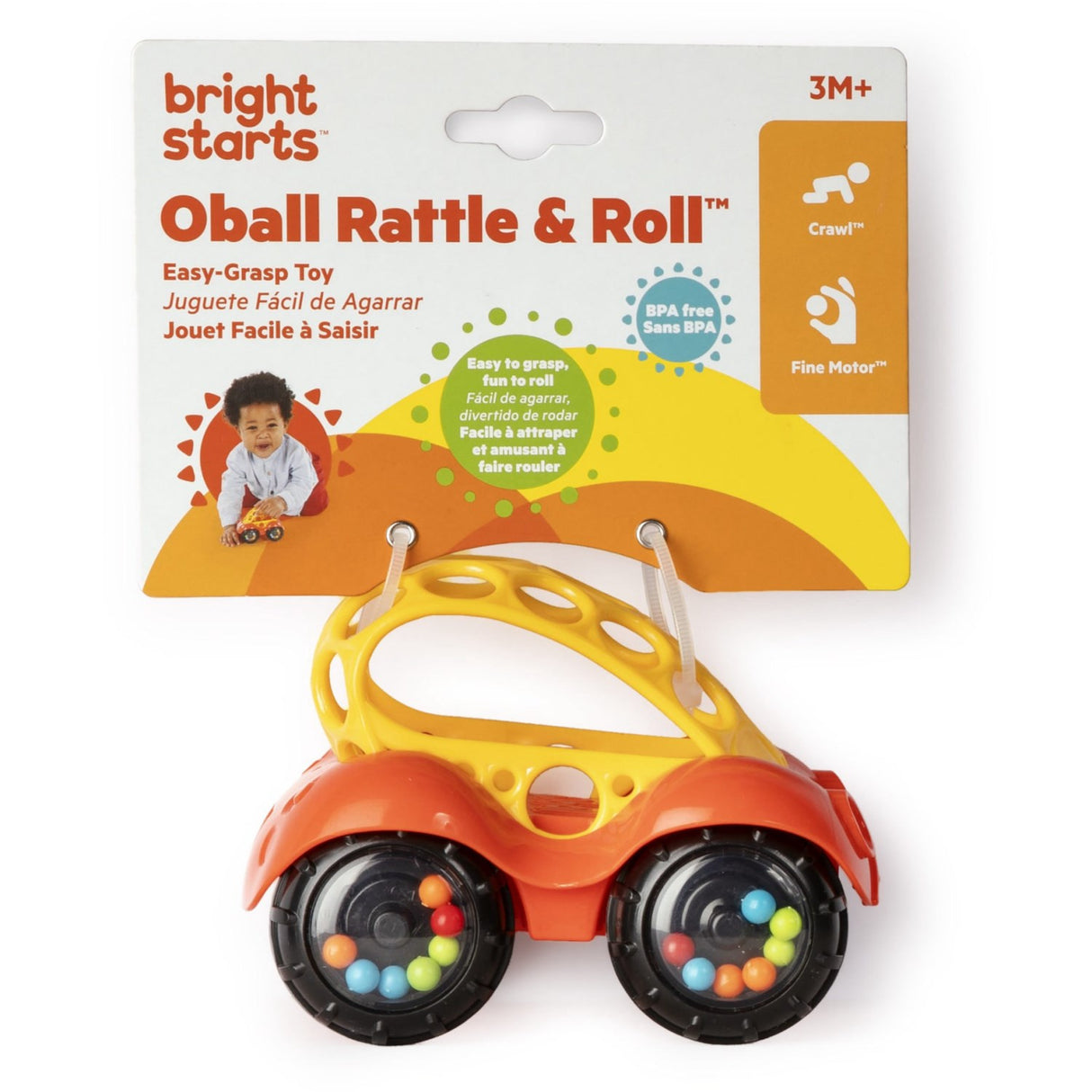 Bright Starts Red Toy Car Rattle & Roll Buggie™