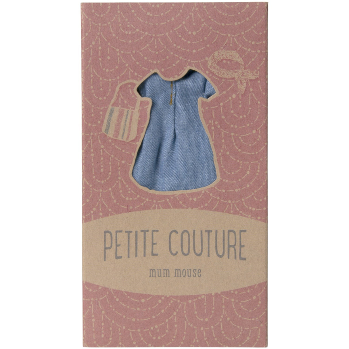 Maileg Denim Dress And Bag, Mum Mouse
